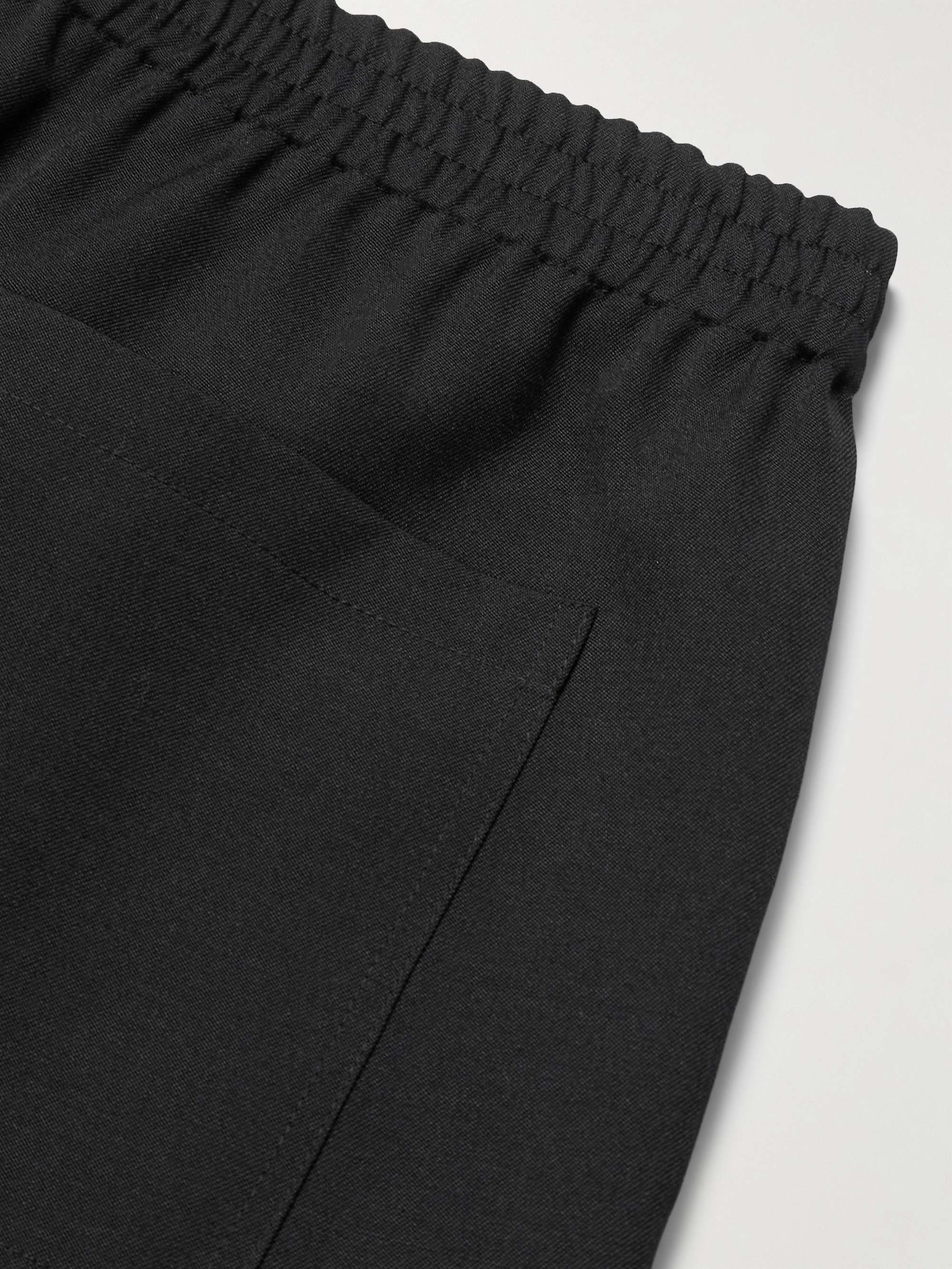 Wide-Leg Wool-Twill Shorts view