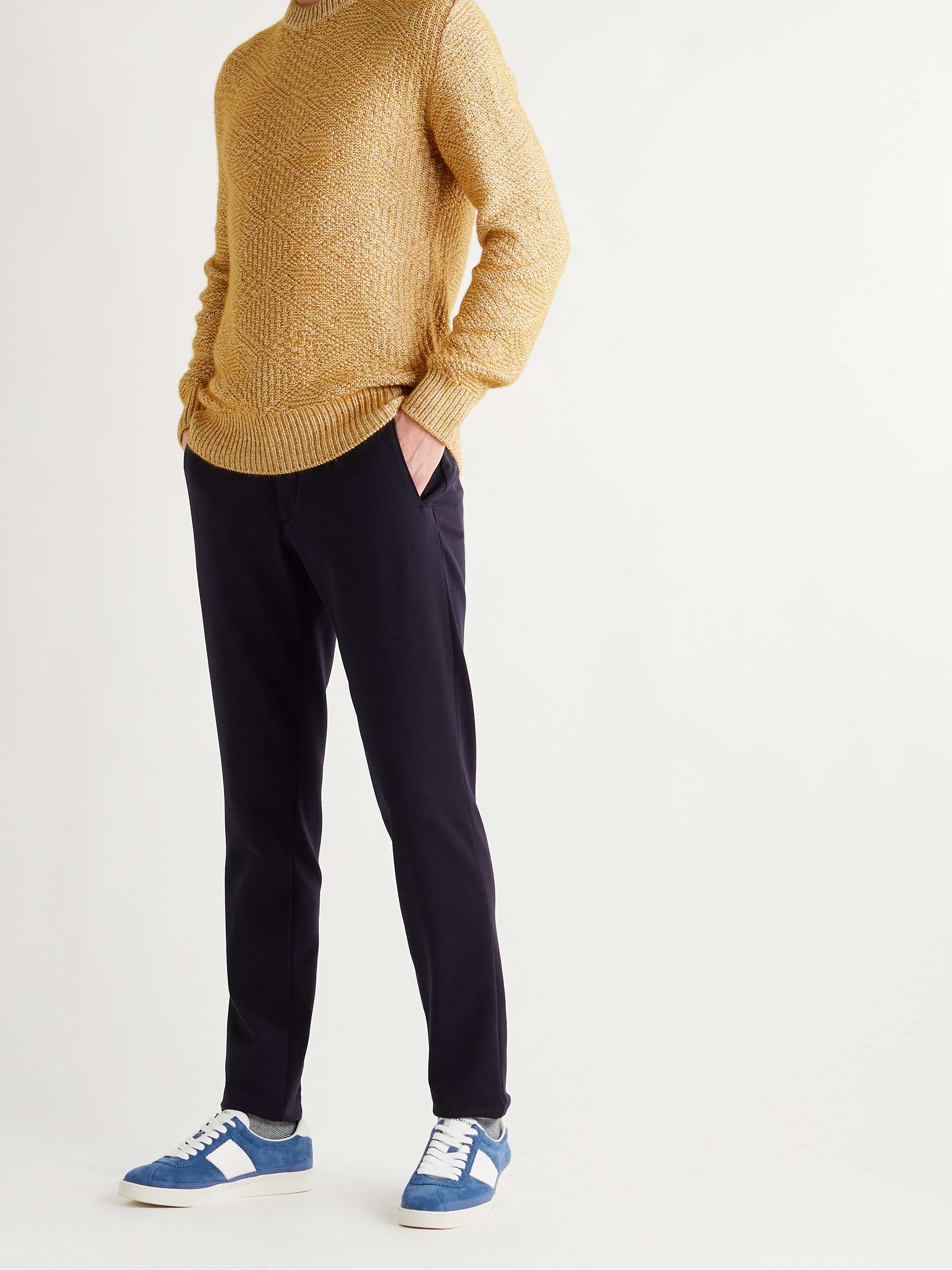Slim-Fit Cable-Knit Silk and Cashmere-Blend Sweater view