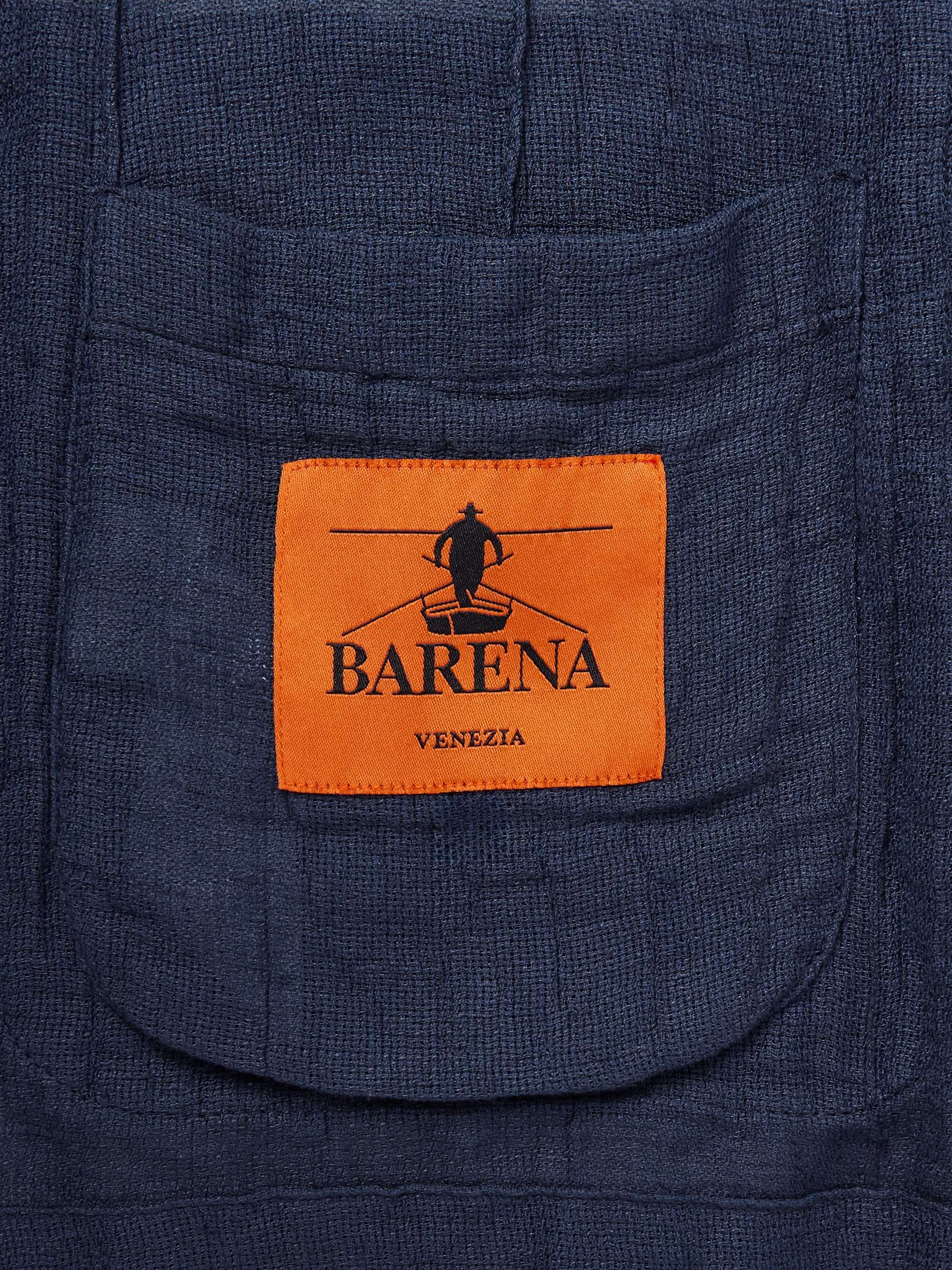 Siroco Double-Breasted Silk-Trimmed Linen and Cotton-Blend Blazer view