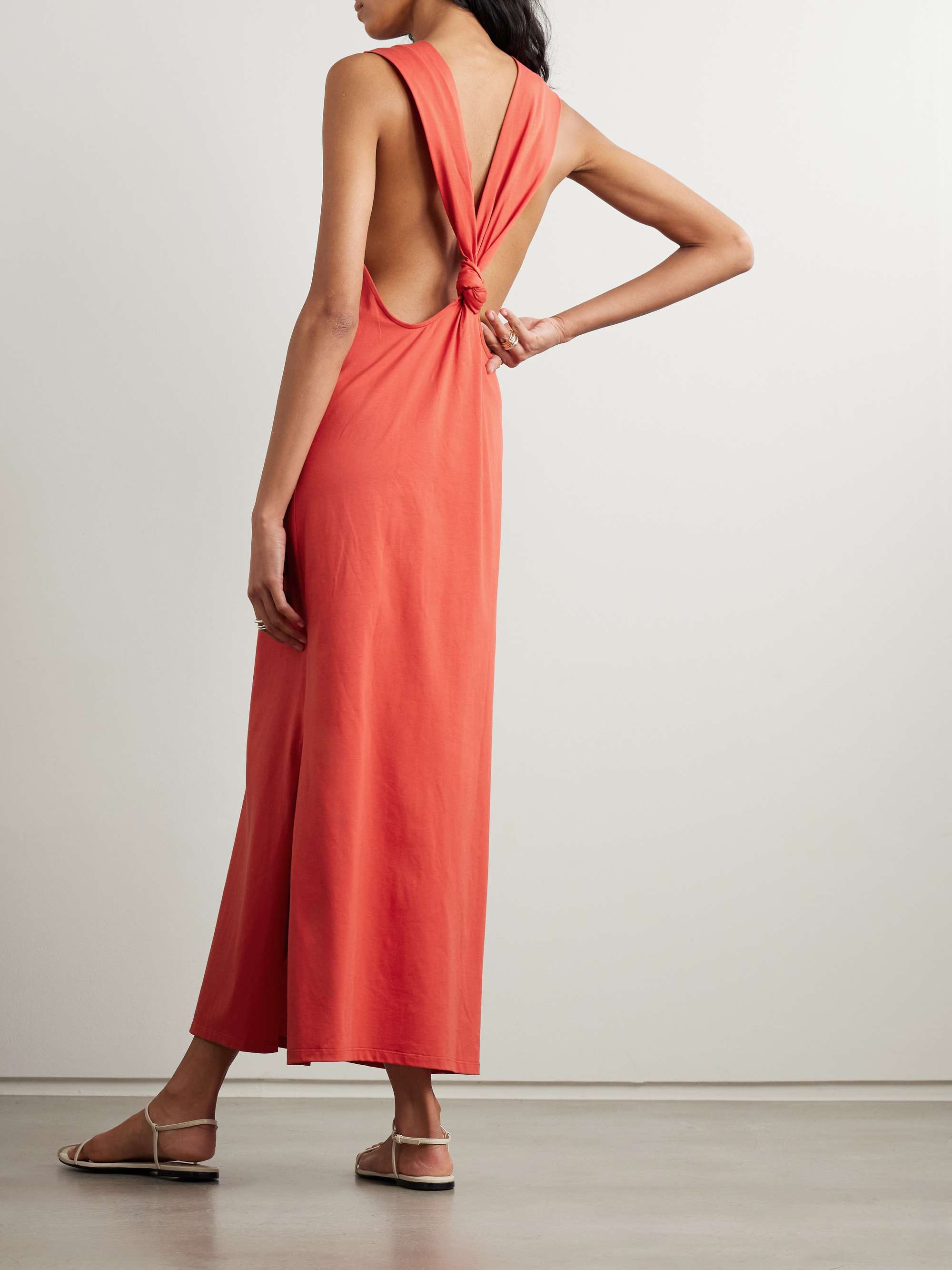 Rayna knotted Pima cotton-jersey maxi dress view