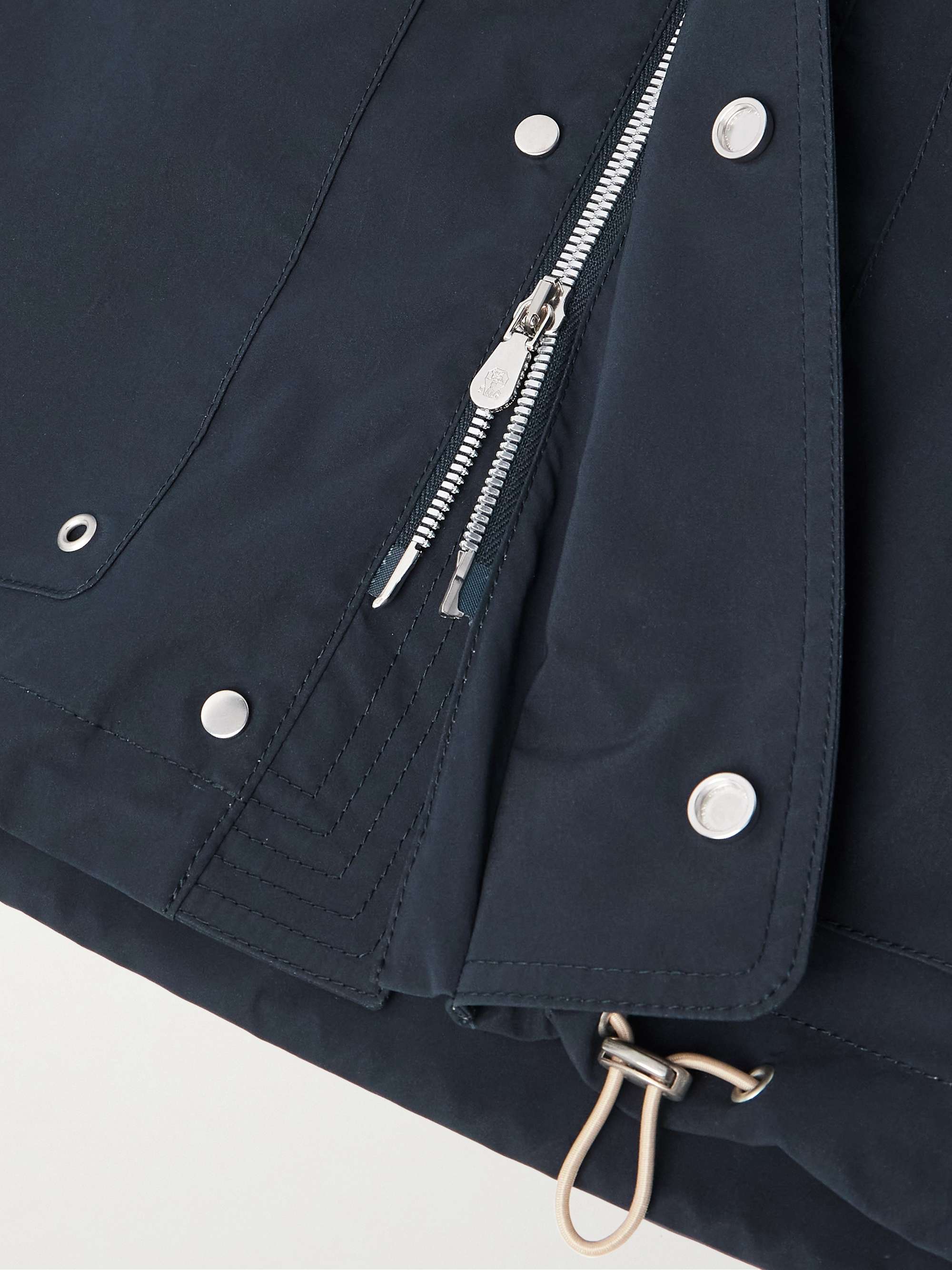 Cotton-Shell Hooded Jacket view