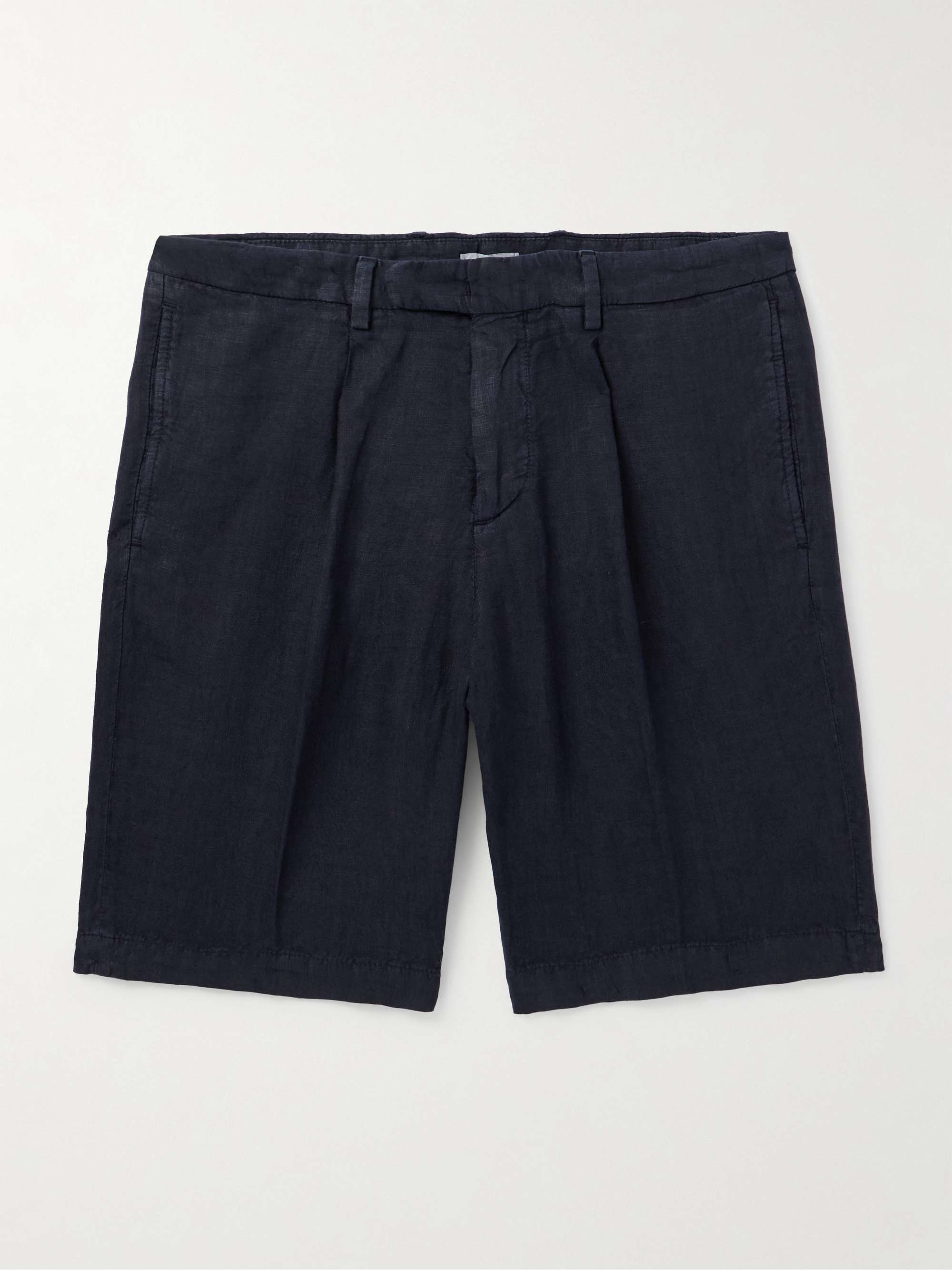 Straight-Leg Linen Shorts view