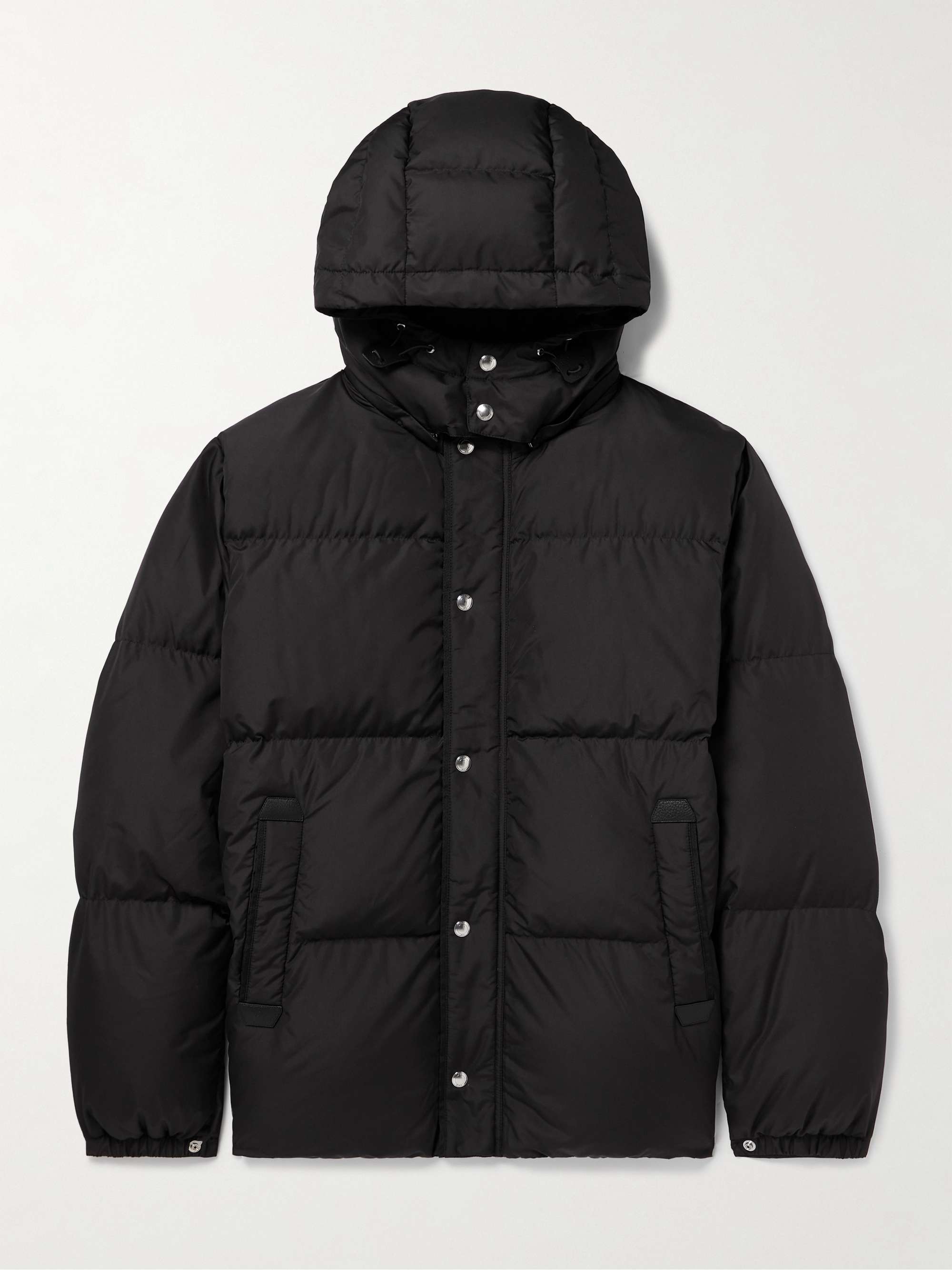 Padded Recycled-Shell Hooded Down Jacket view