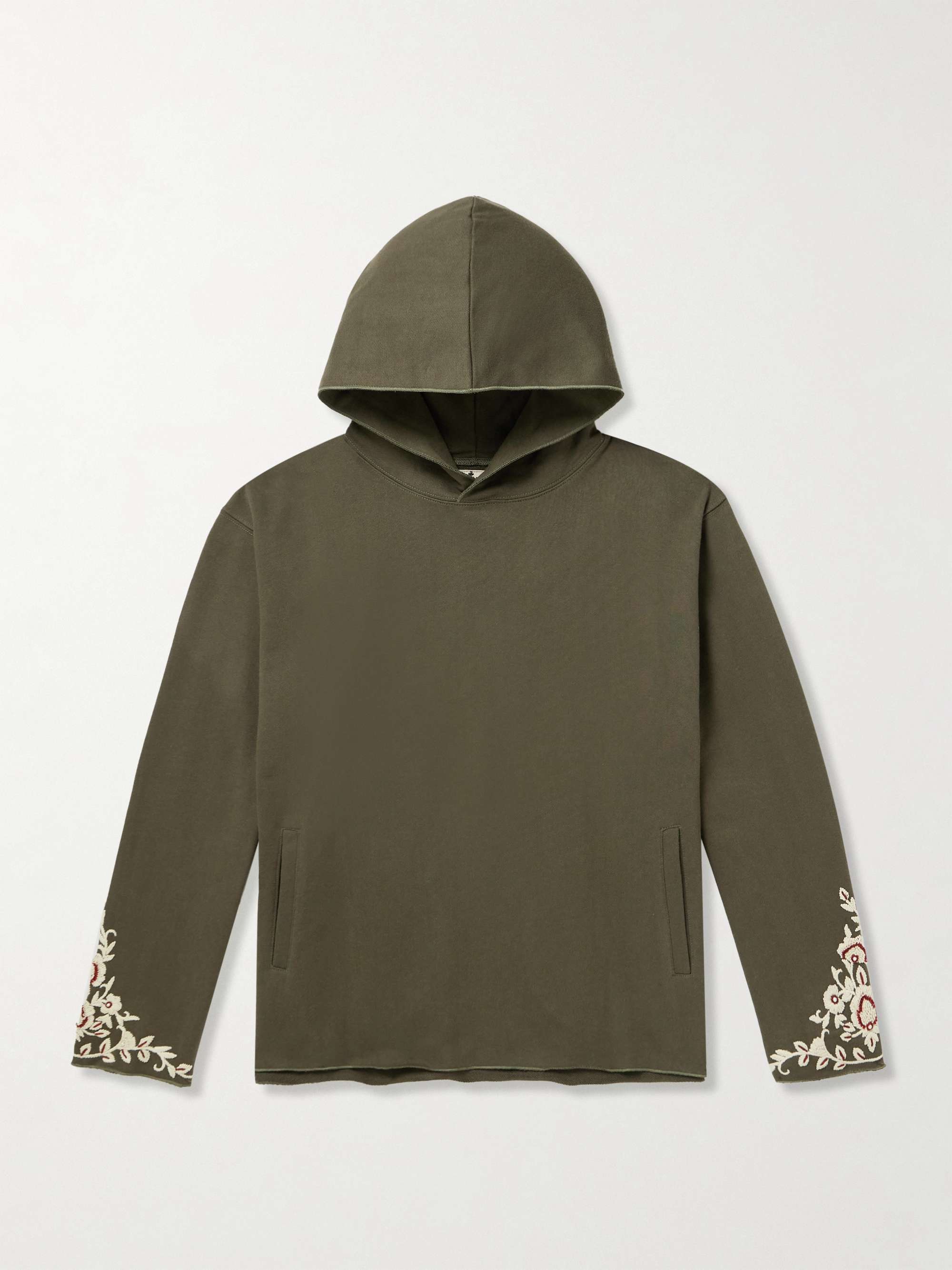 + Baracuta Embroidered Cotton-Jersey Hoodie view