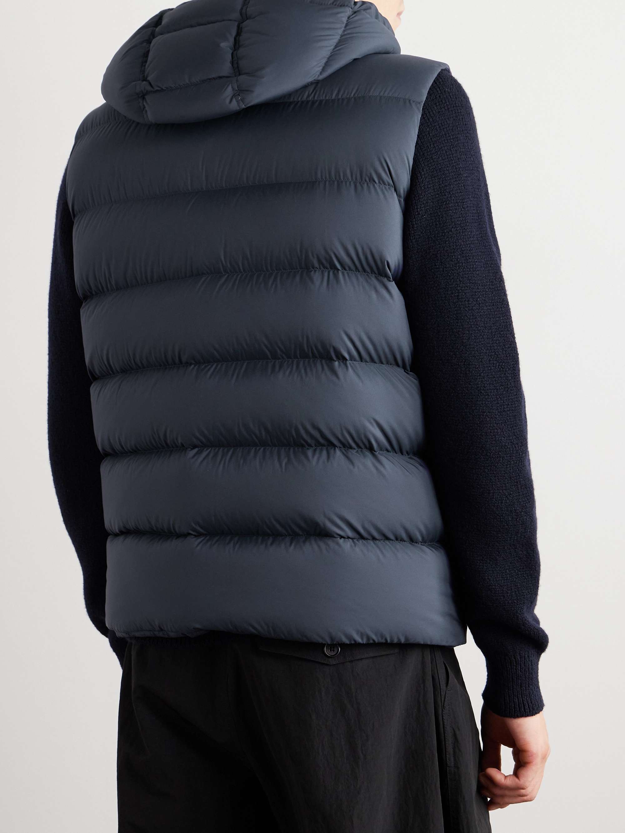 Quilted Shell Down Hooded Gilet view