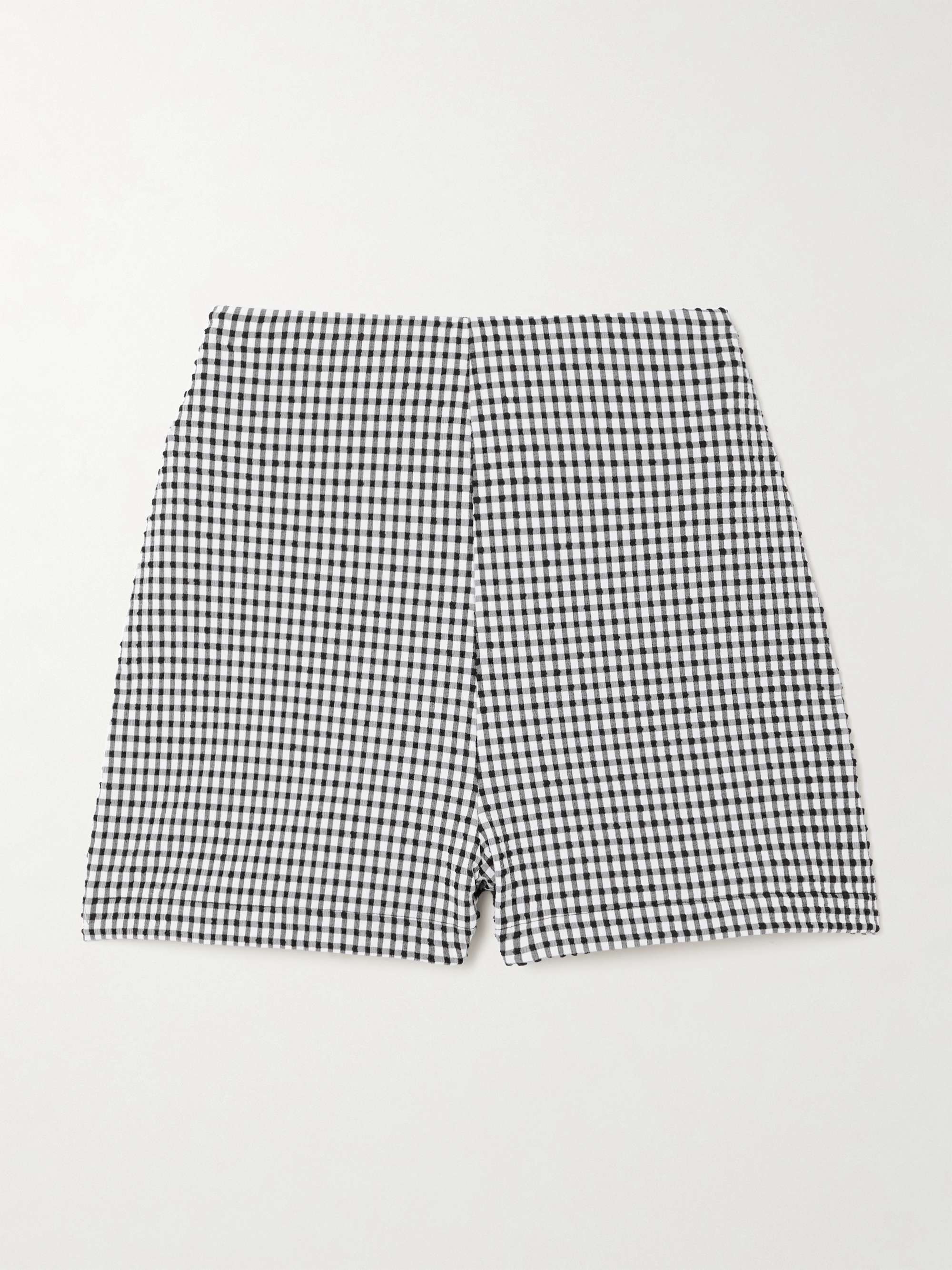 Gingham seersucker shorts view
