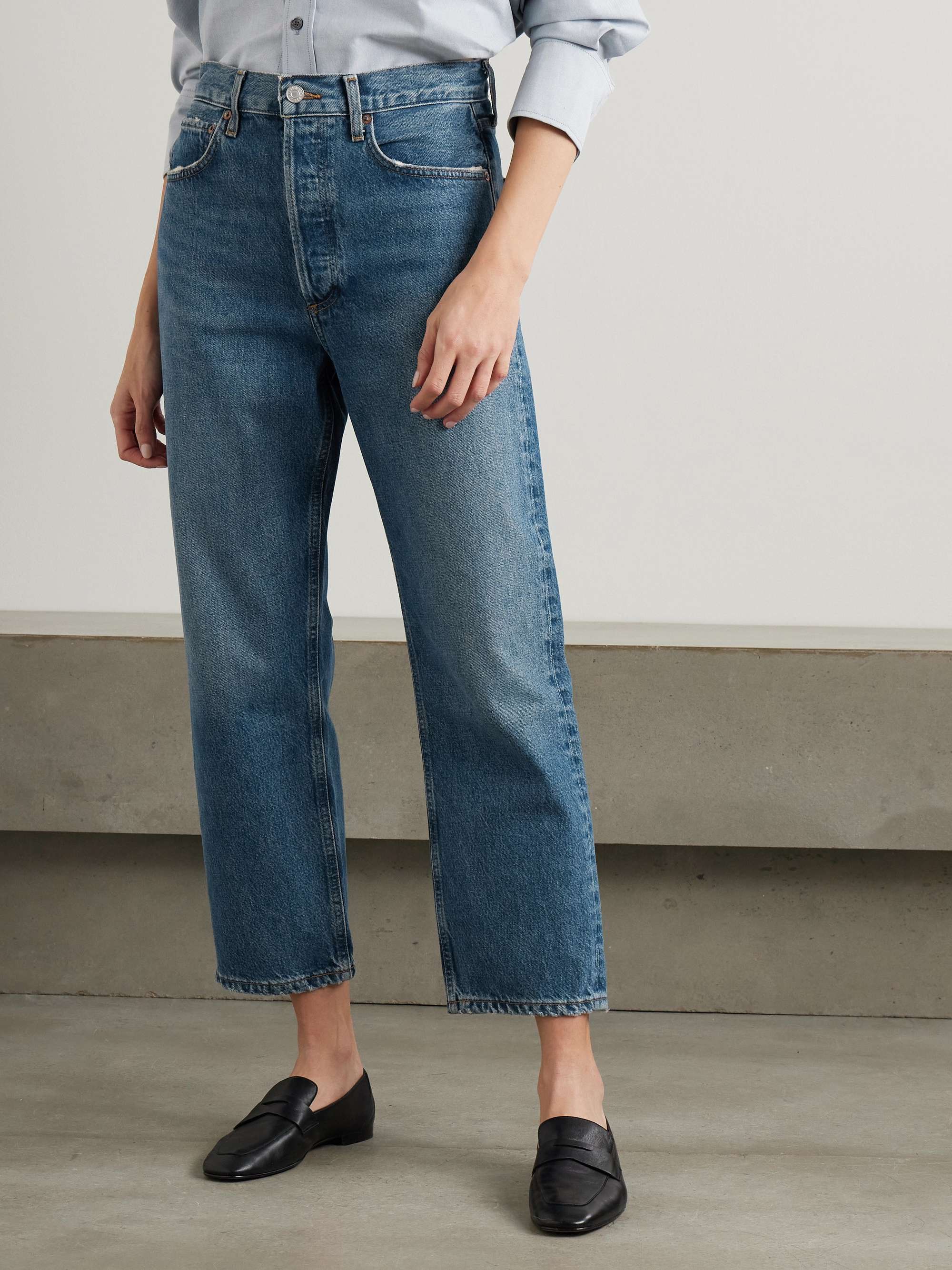 '90s Crop mid-rise straight-leg jeans view