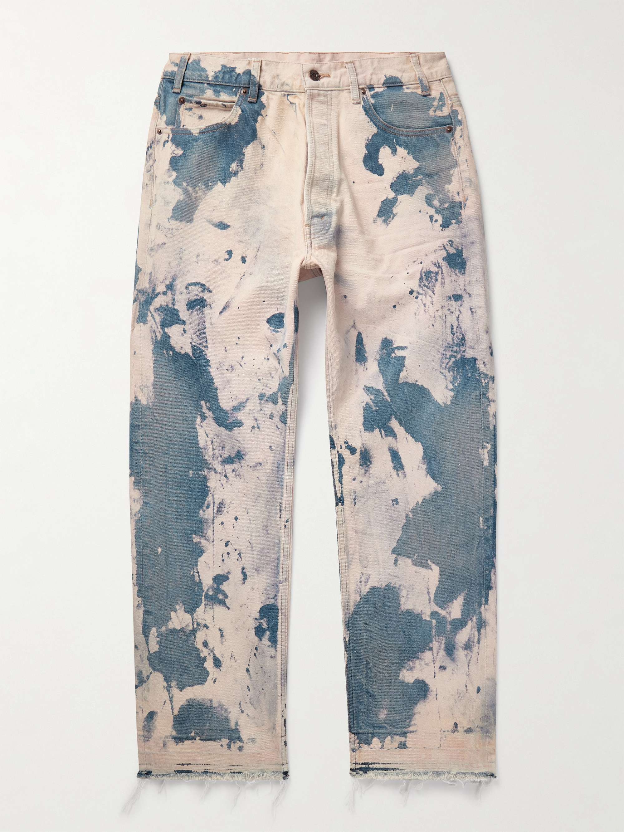 Wesley Straight-Leg Bleached Jeans view