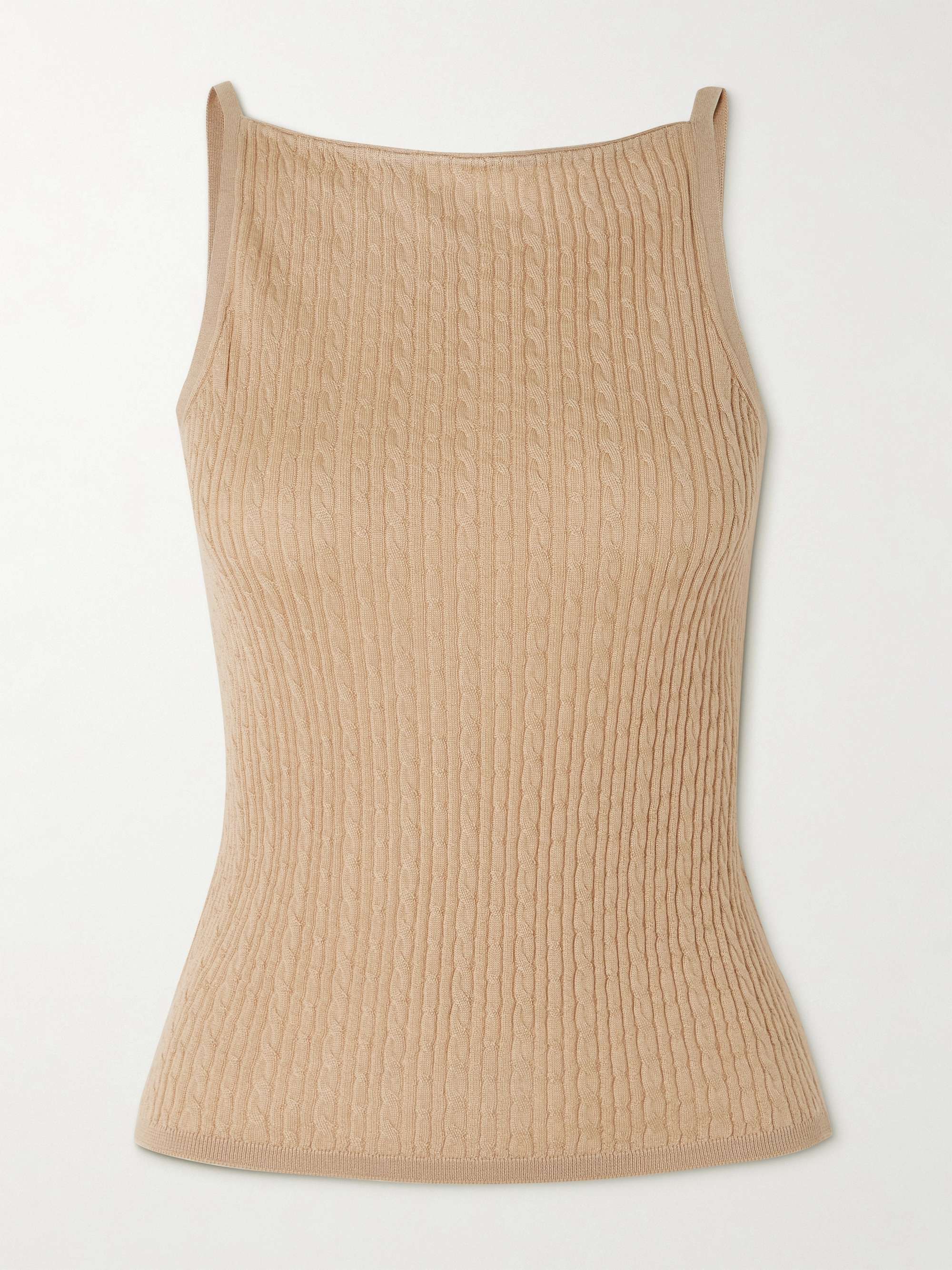Rimella cable-knit cashmere and silk-blend top view