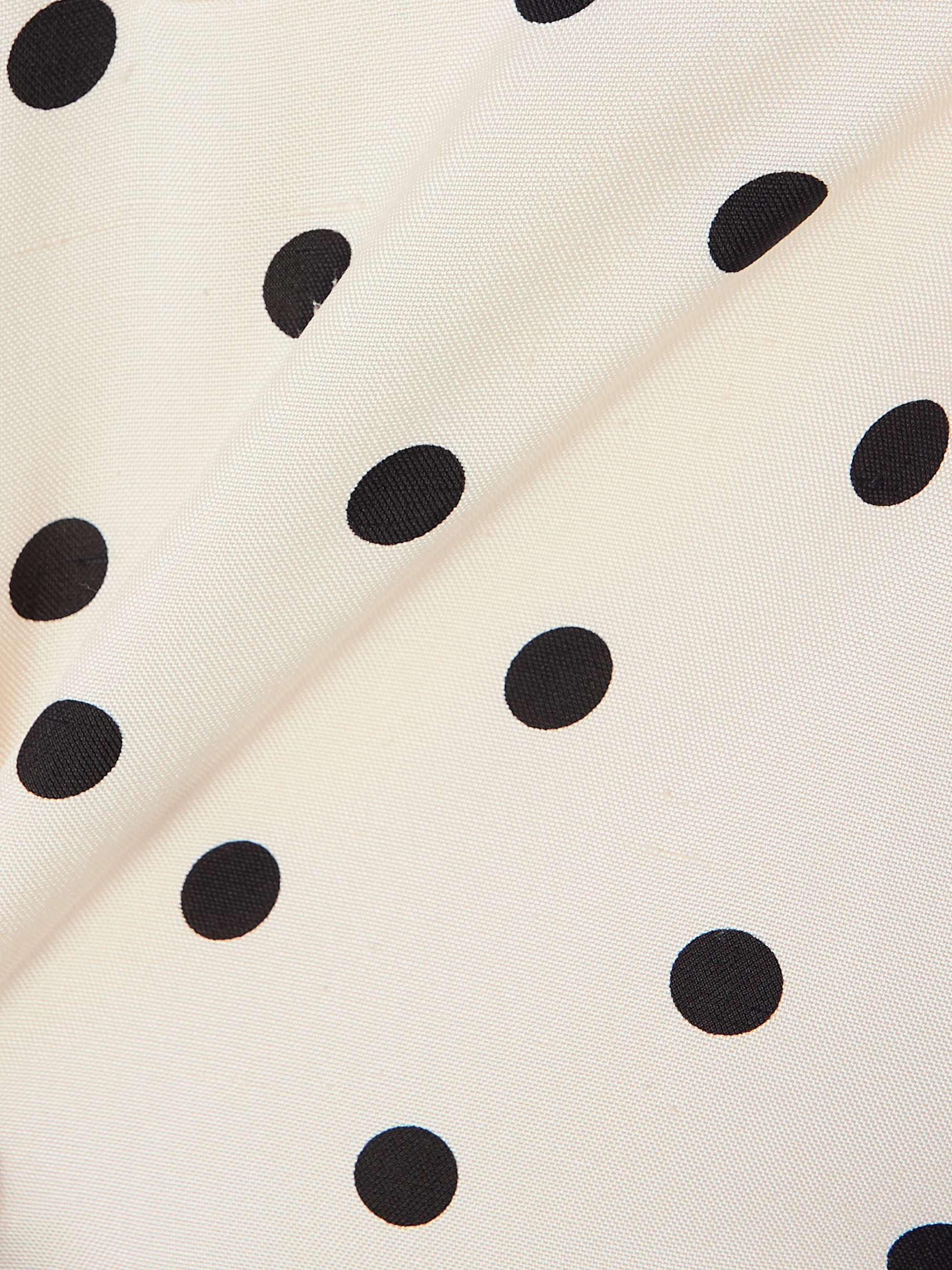 Polka-dot silk-crepe wide-leg pants view