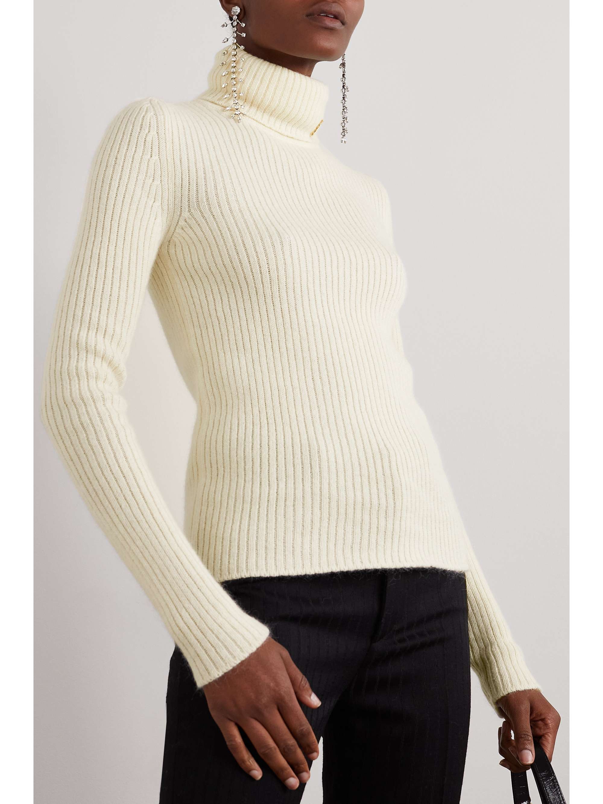 Ribbed-knit turtleneck sweater view