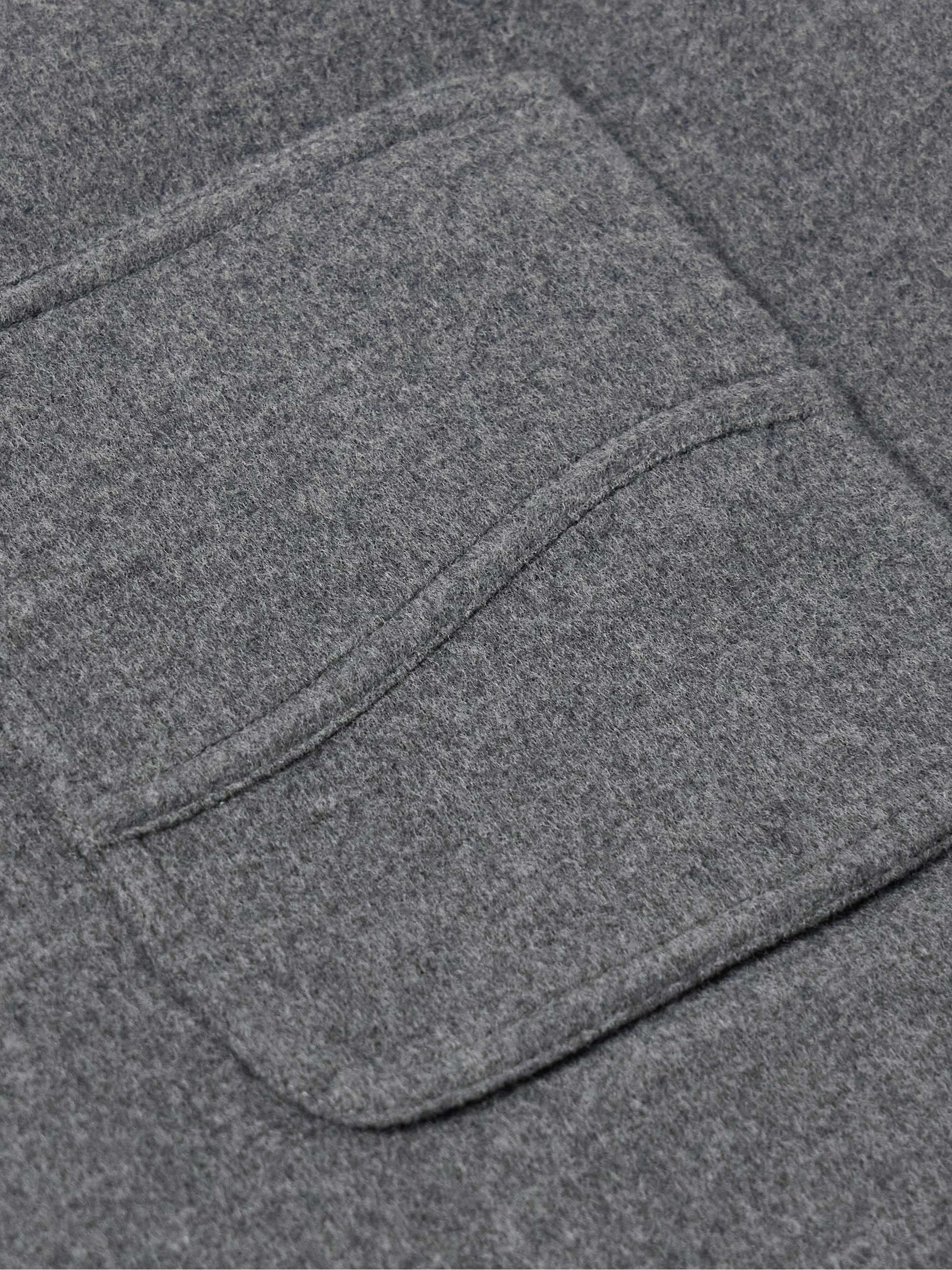 Wave Brushed Double-Faced Merino Wool Overshirt view