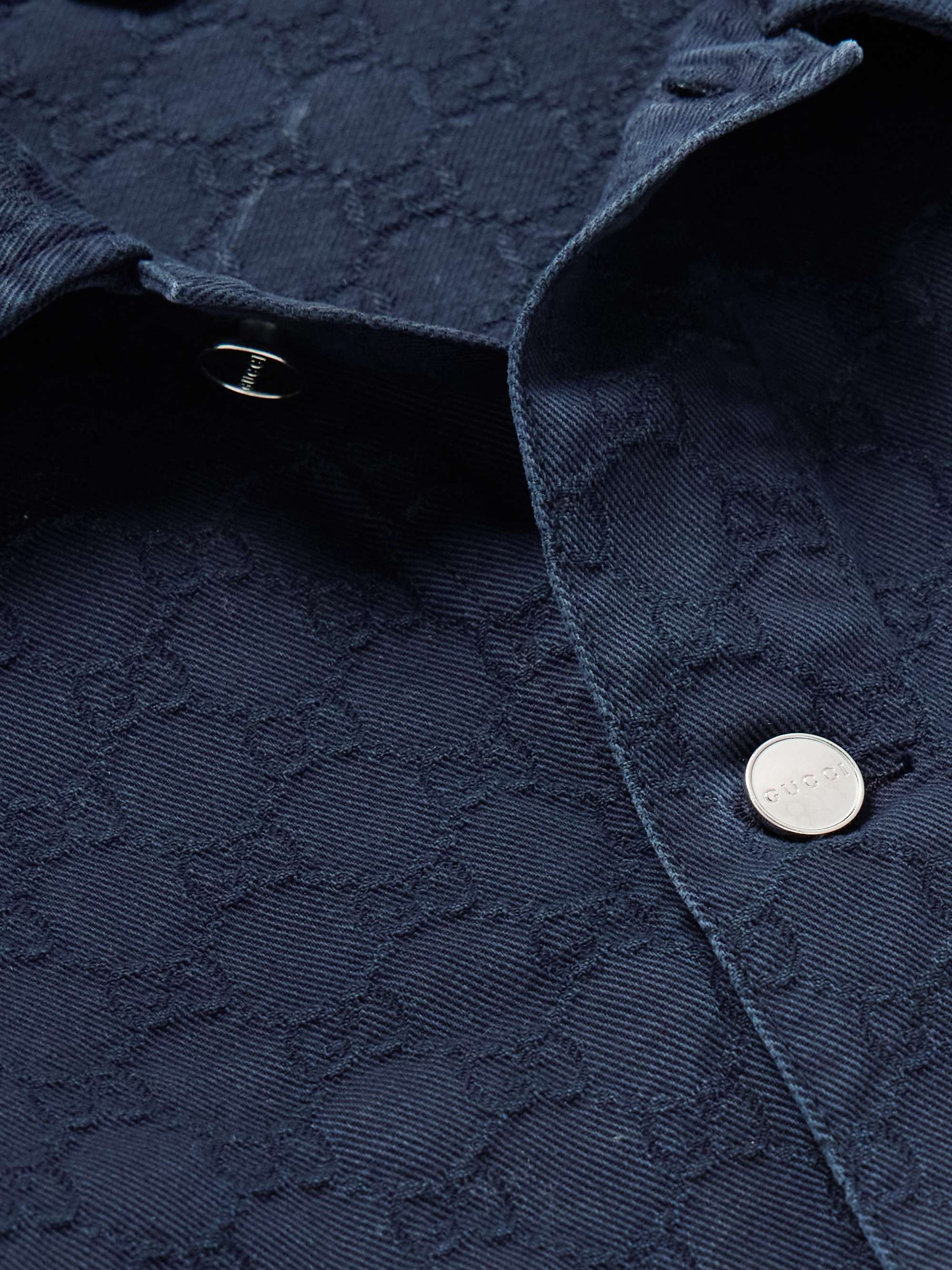 Dégradé Logo-Jacquard Denim Jacket view