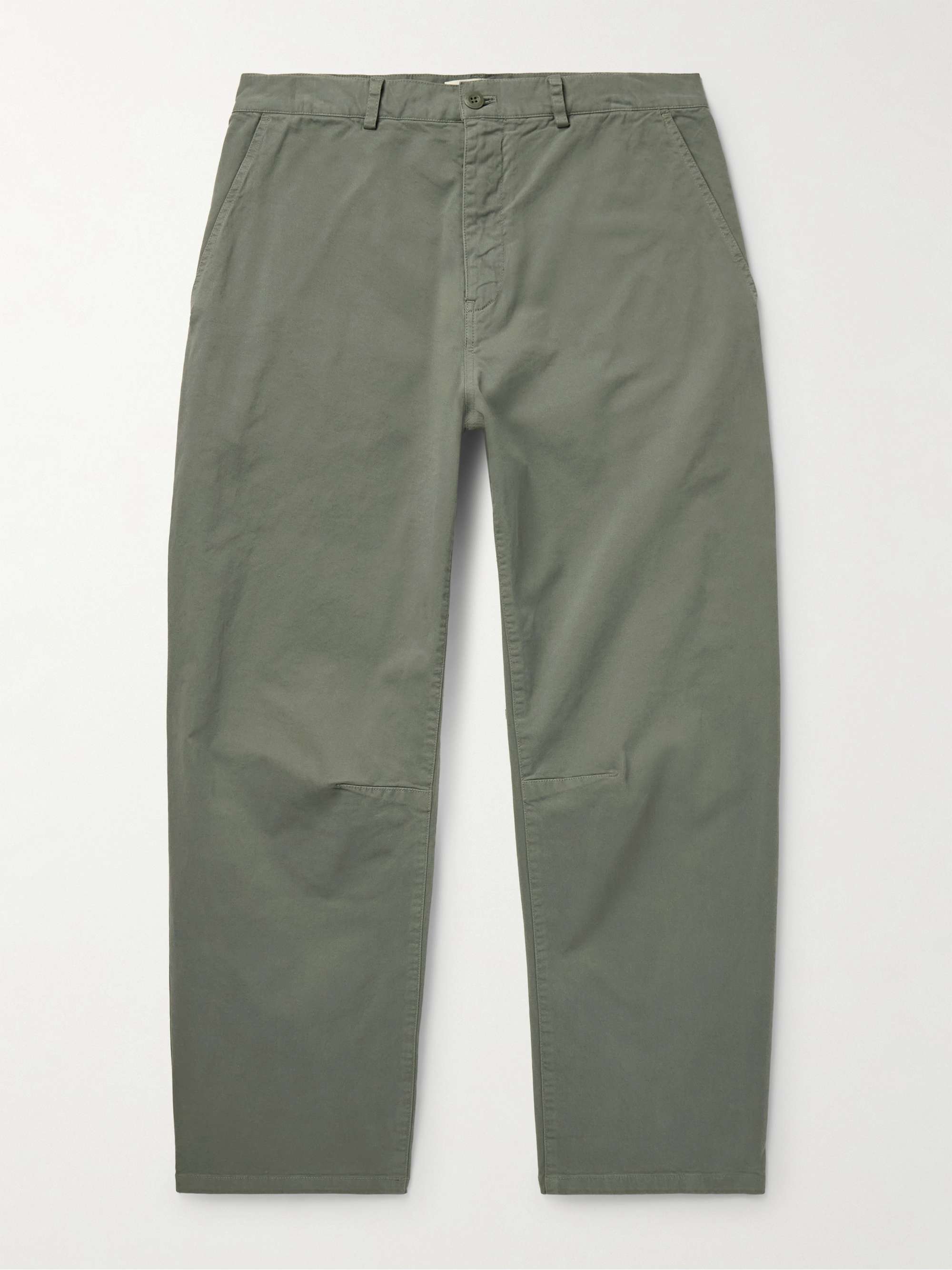 Carpenter Straight-Leg Cropped Cotton-Blend Twill Trousers view