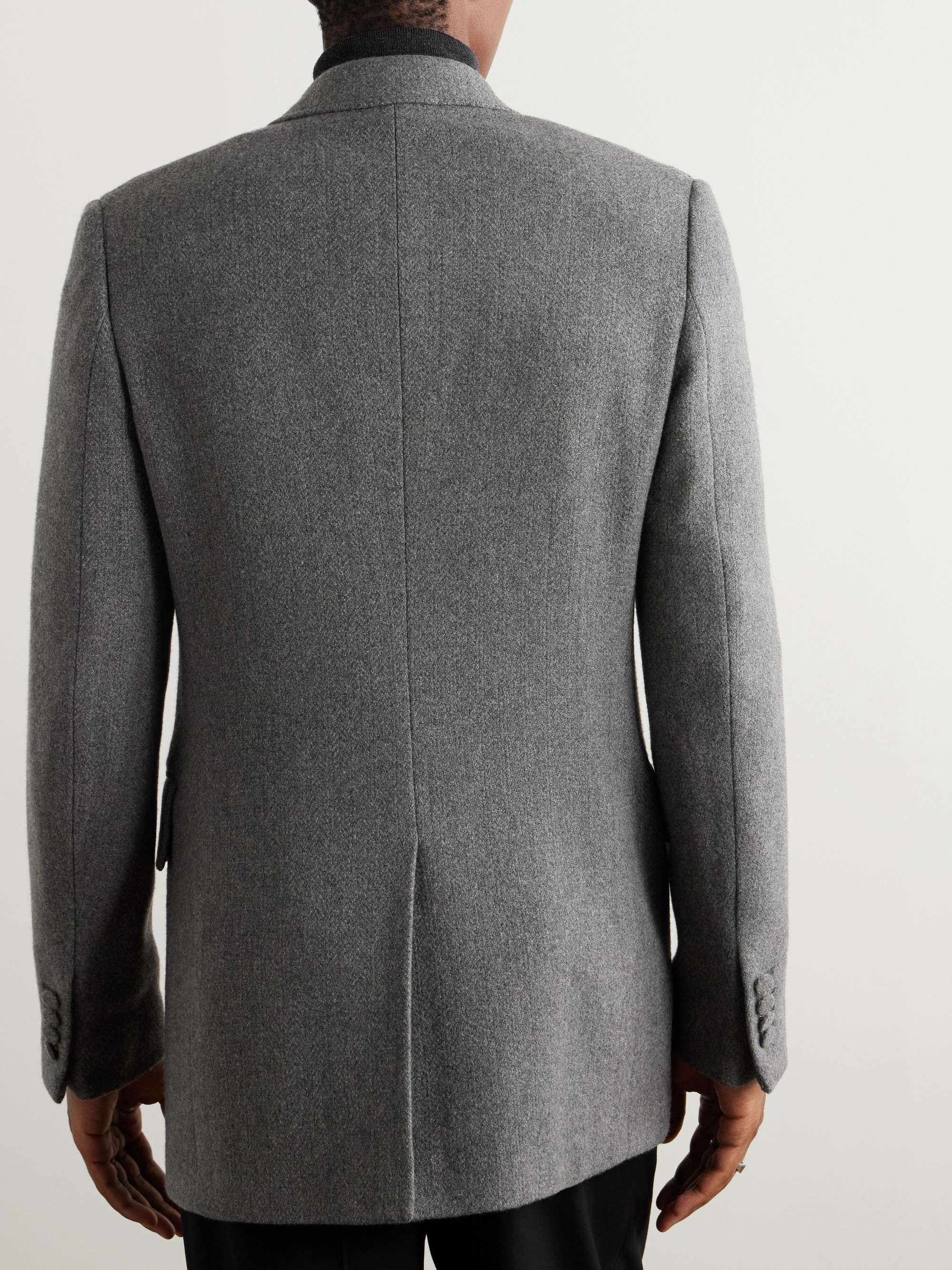 Double-Breasted Virgin Wool and Cashmere-Blend Blazer view