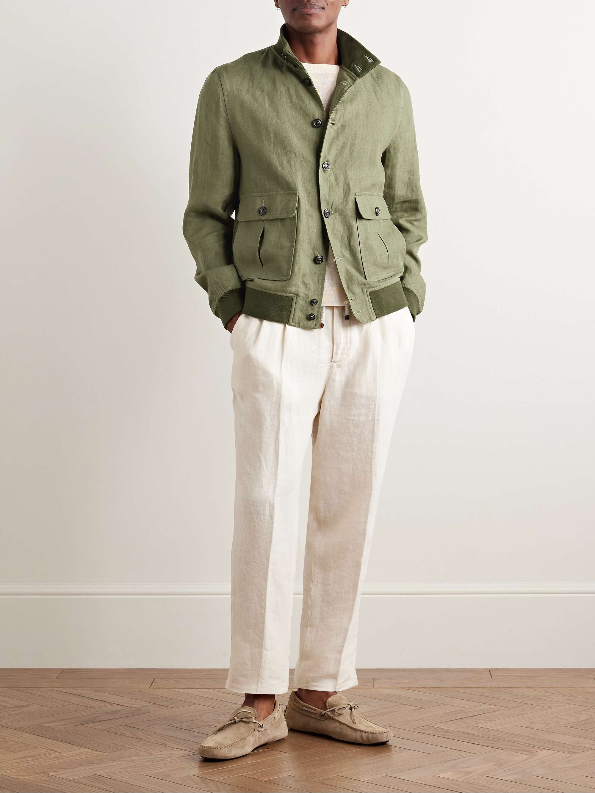 Valstarino Linen Bomber Jacket view