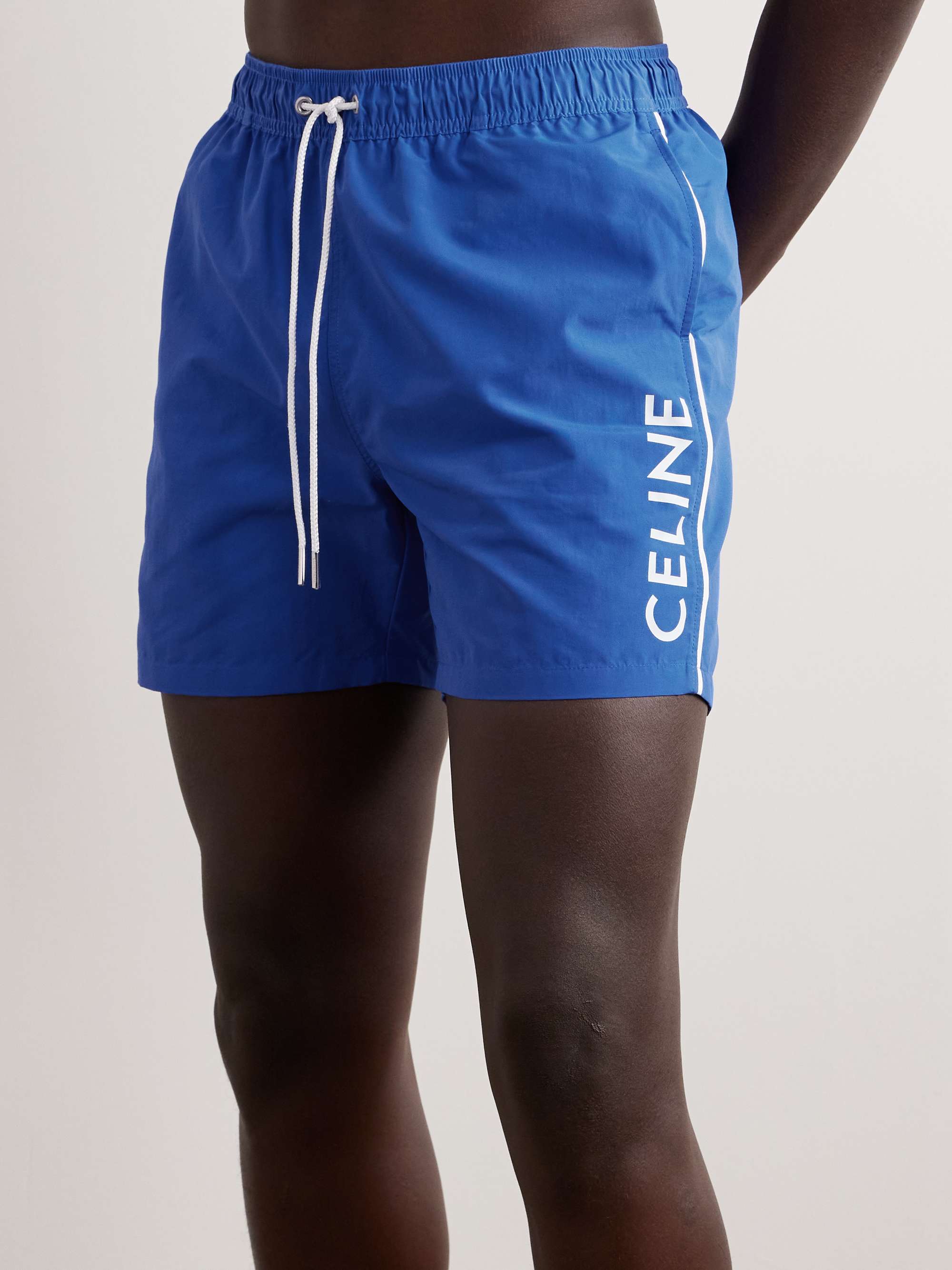 Logo-Print Straight-Leg Mid-Length Swim Shorts view