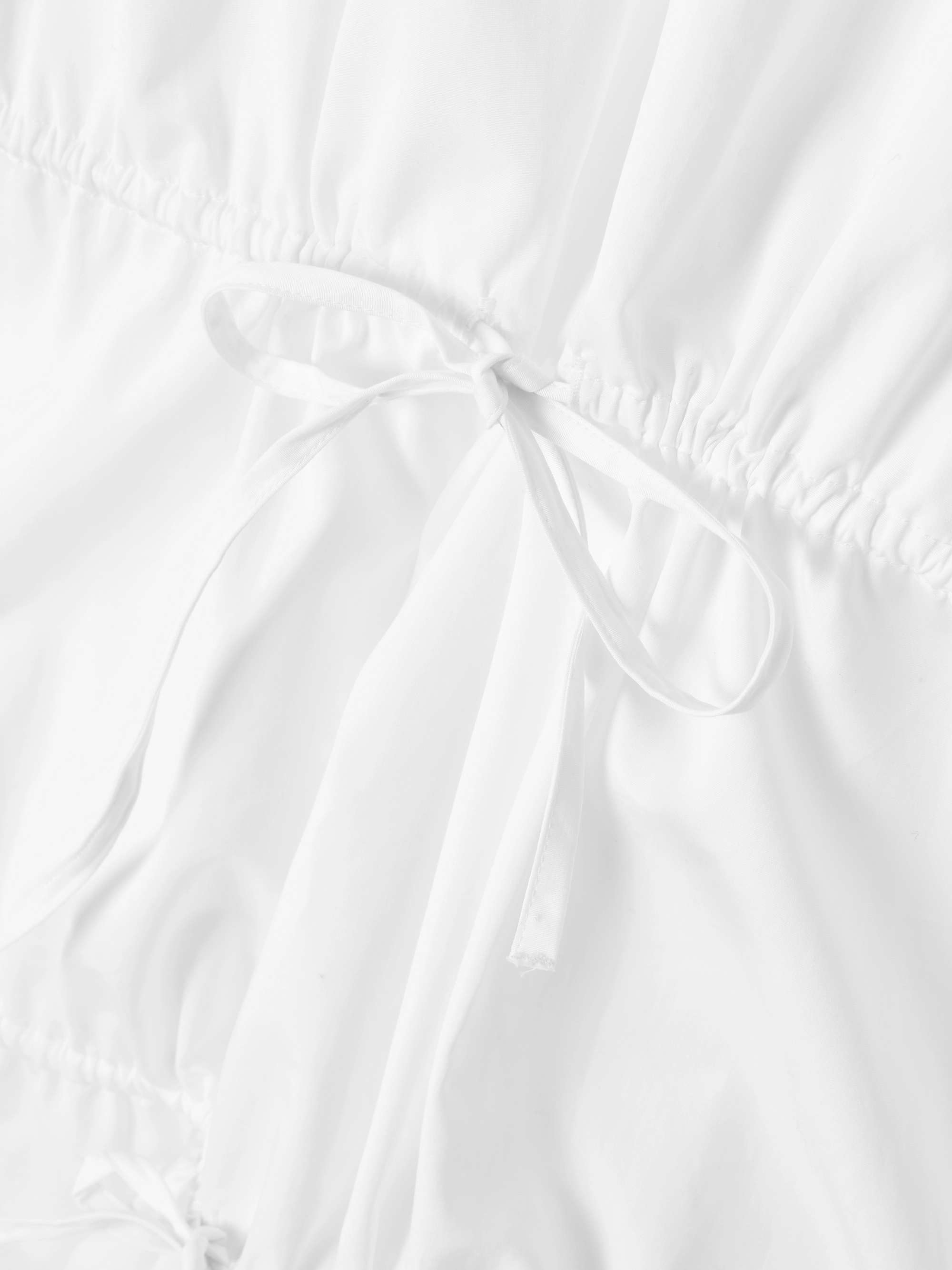 Gathered cotton-poplin mini dress view
