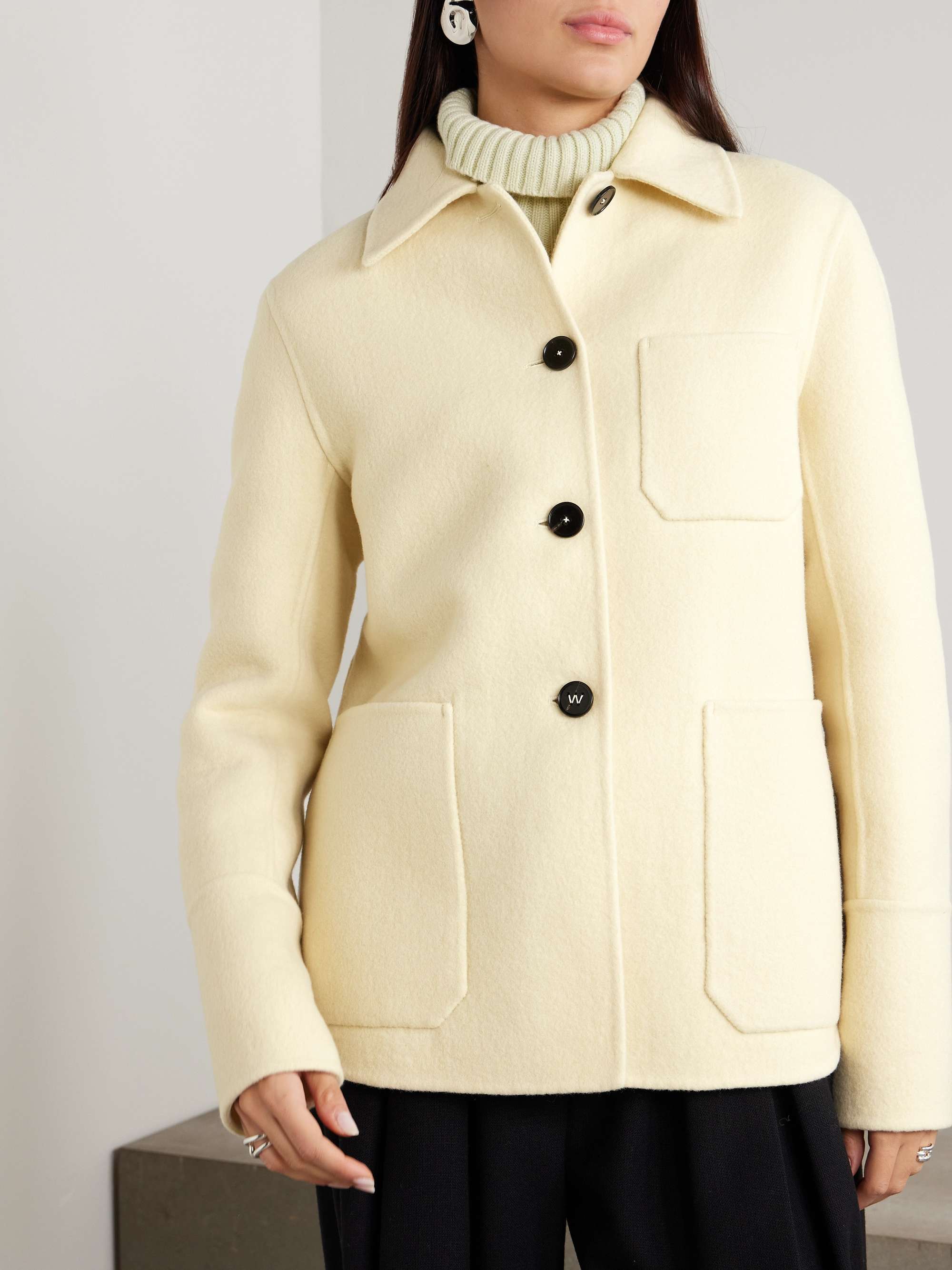 Brushed-cashmere jacket view