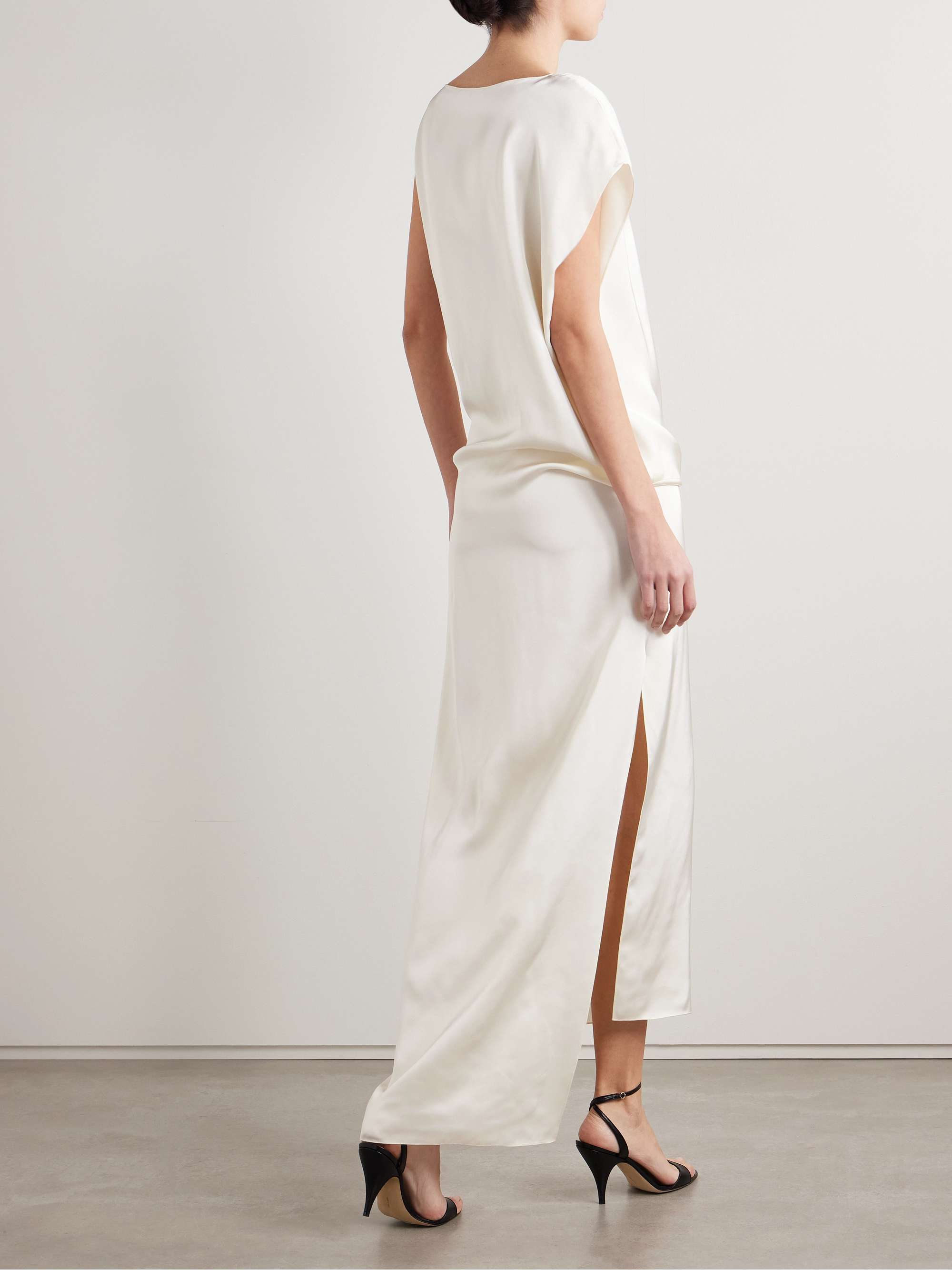 Esmee draped satin gown view