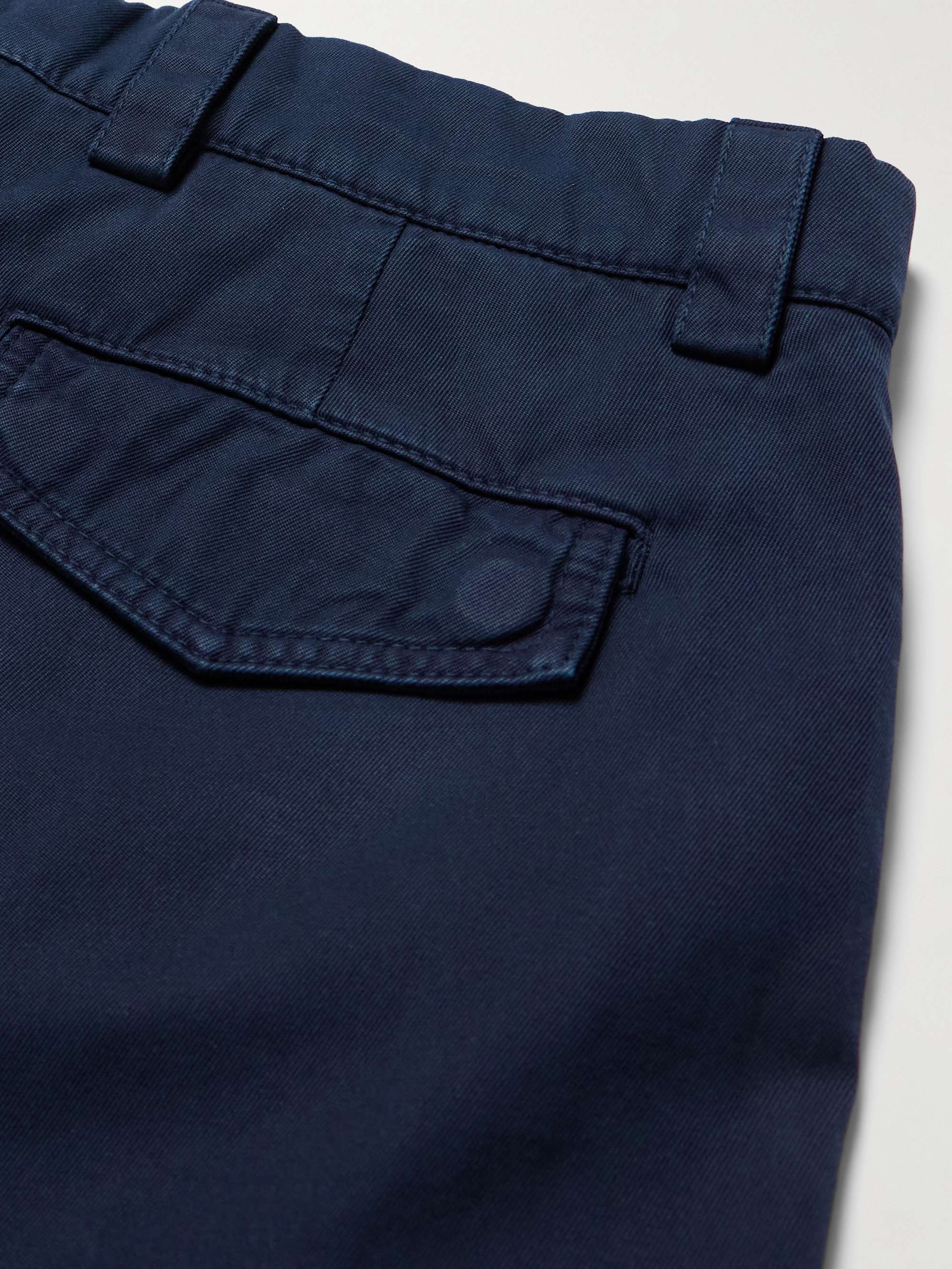 Straight-Leg Cotton-Gabardine Cargo Trousers view