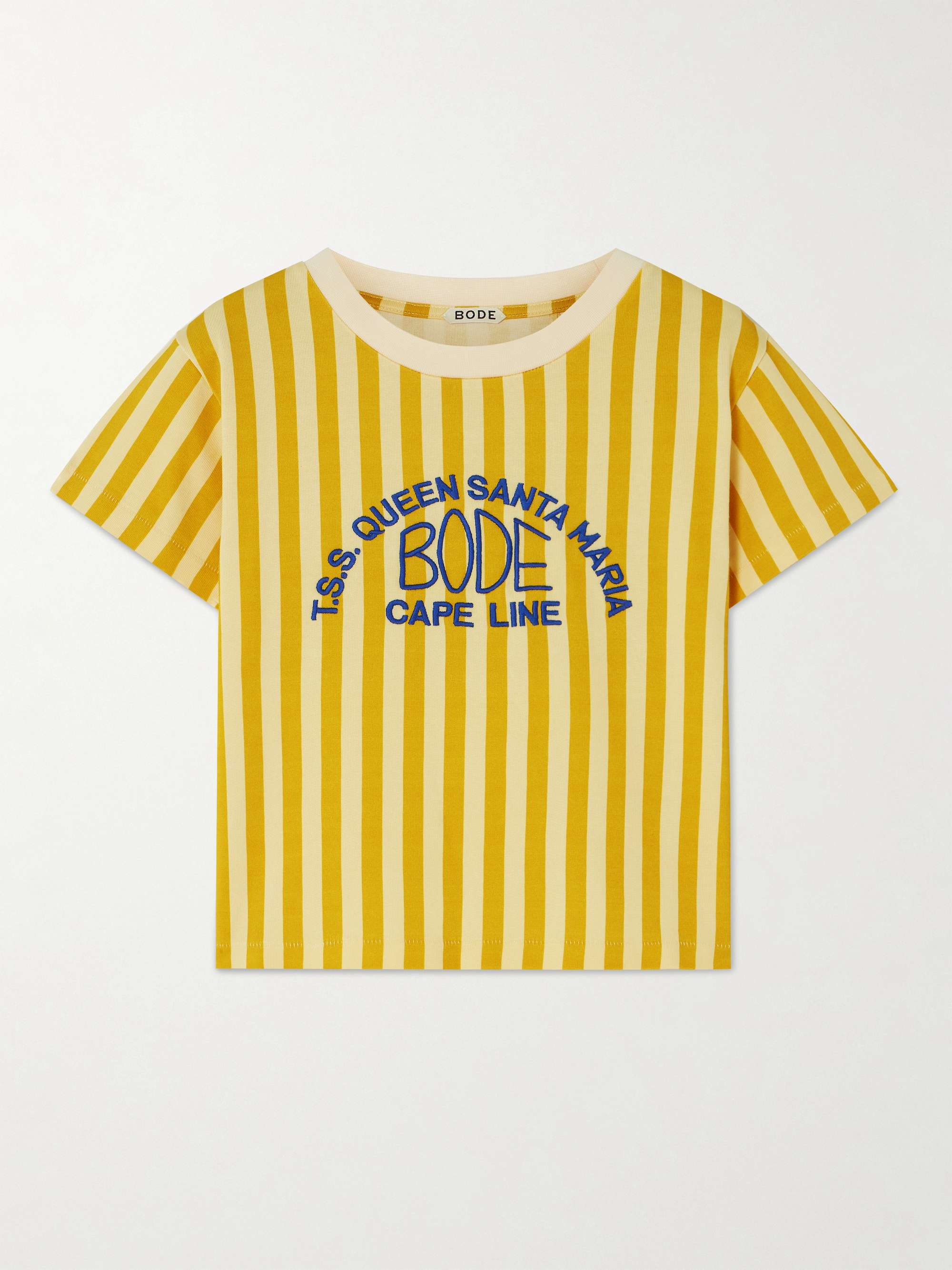 Medalist embroidered striped jersey T-shirt view