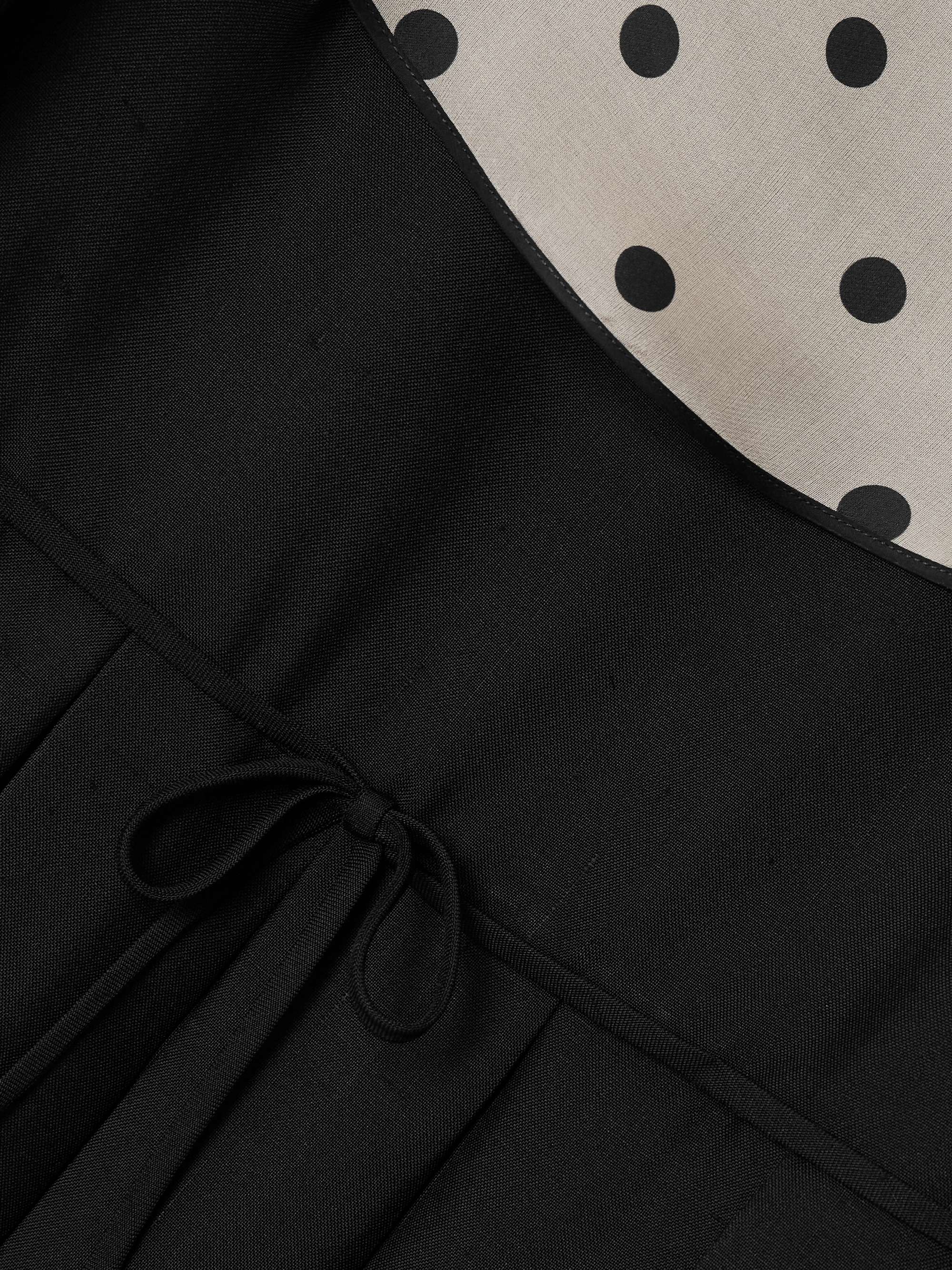 Polka-dot silk-shantung mini dress view