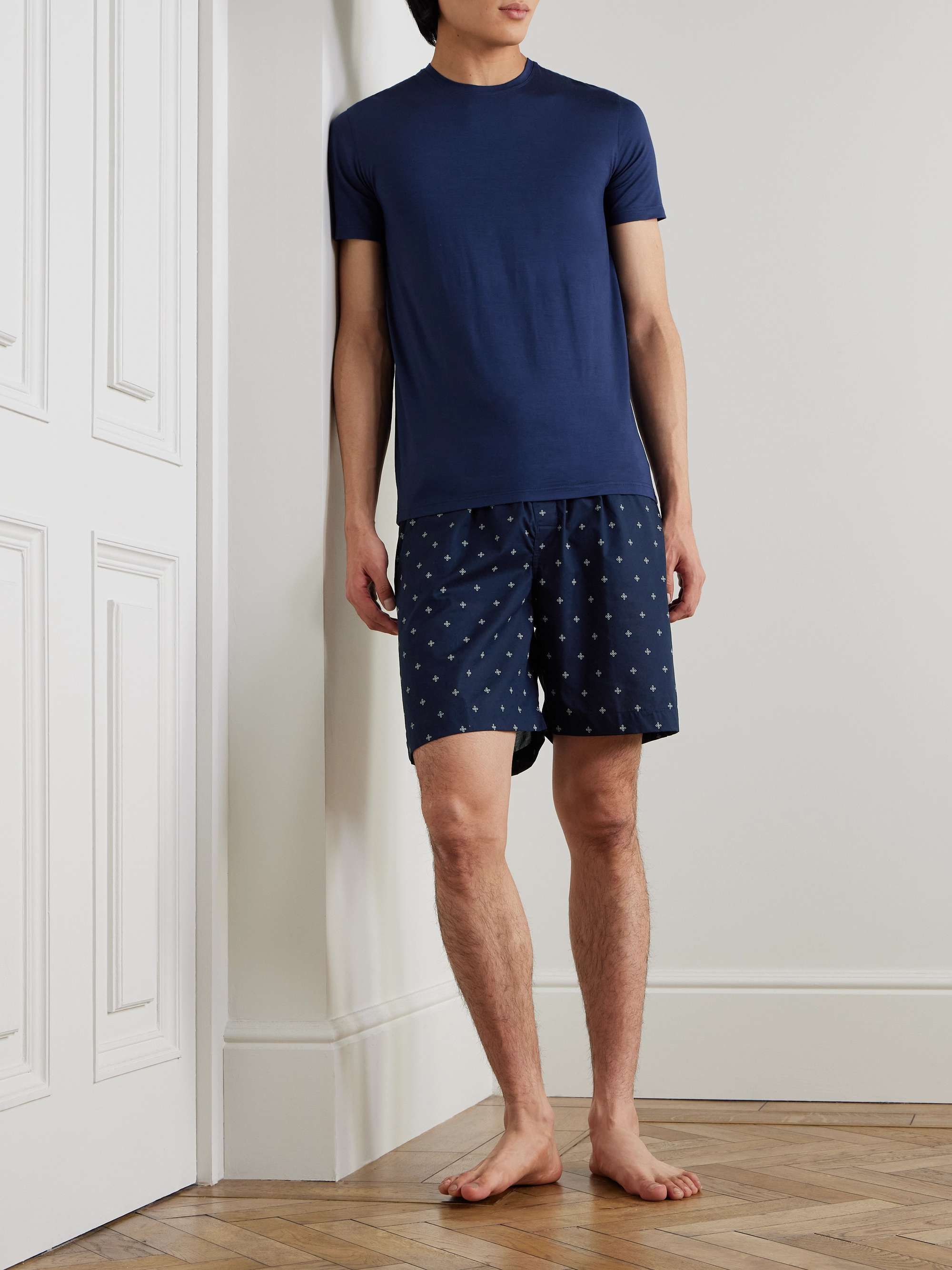 Nelson Printed Cotton-Batiste Pyjama Shorts view