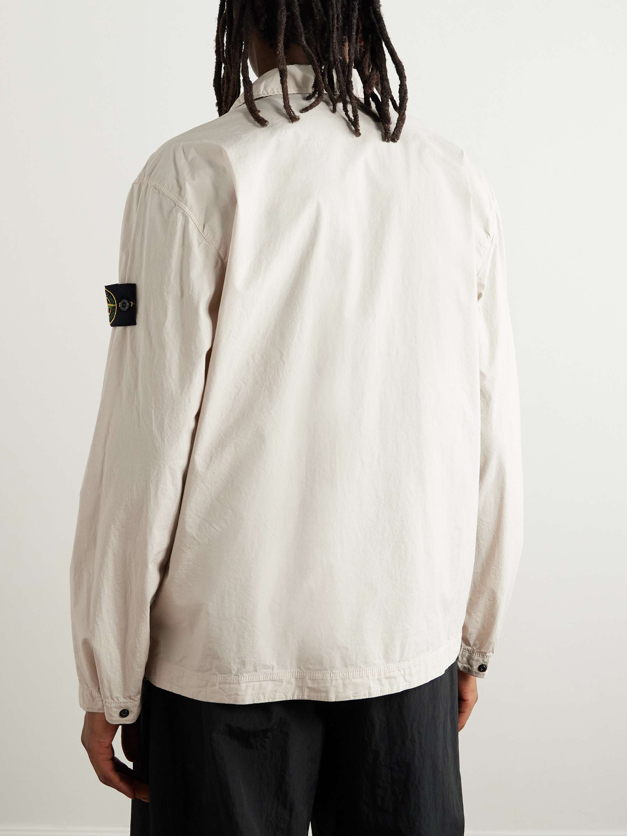 Logo-Appliquéd Cotton-Blend Tela Overshirt view