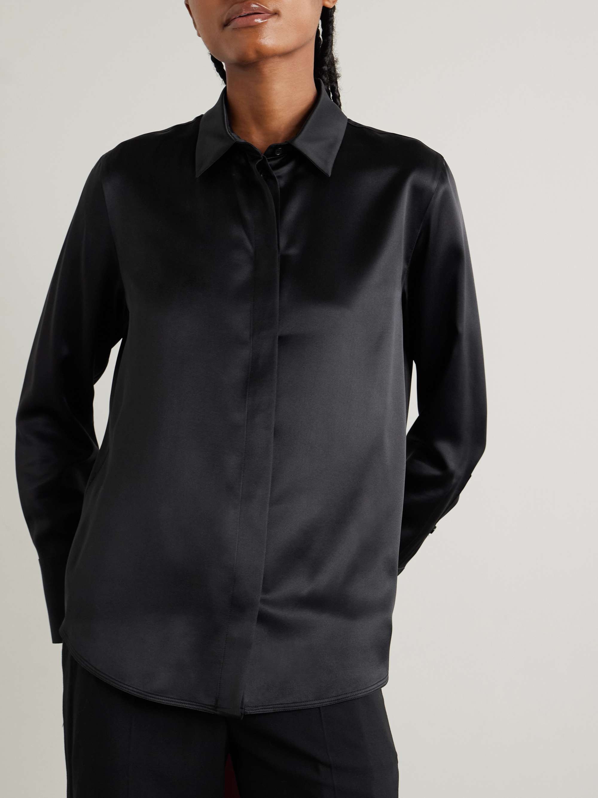 Mazurca silk-satin shirt view