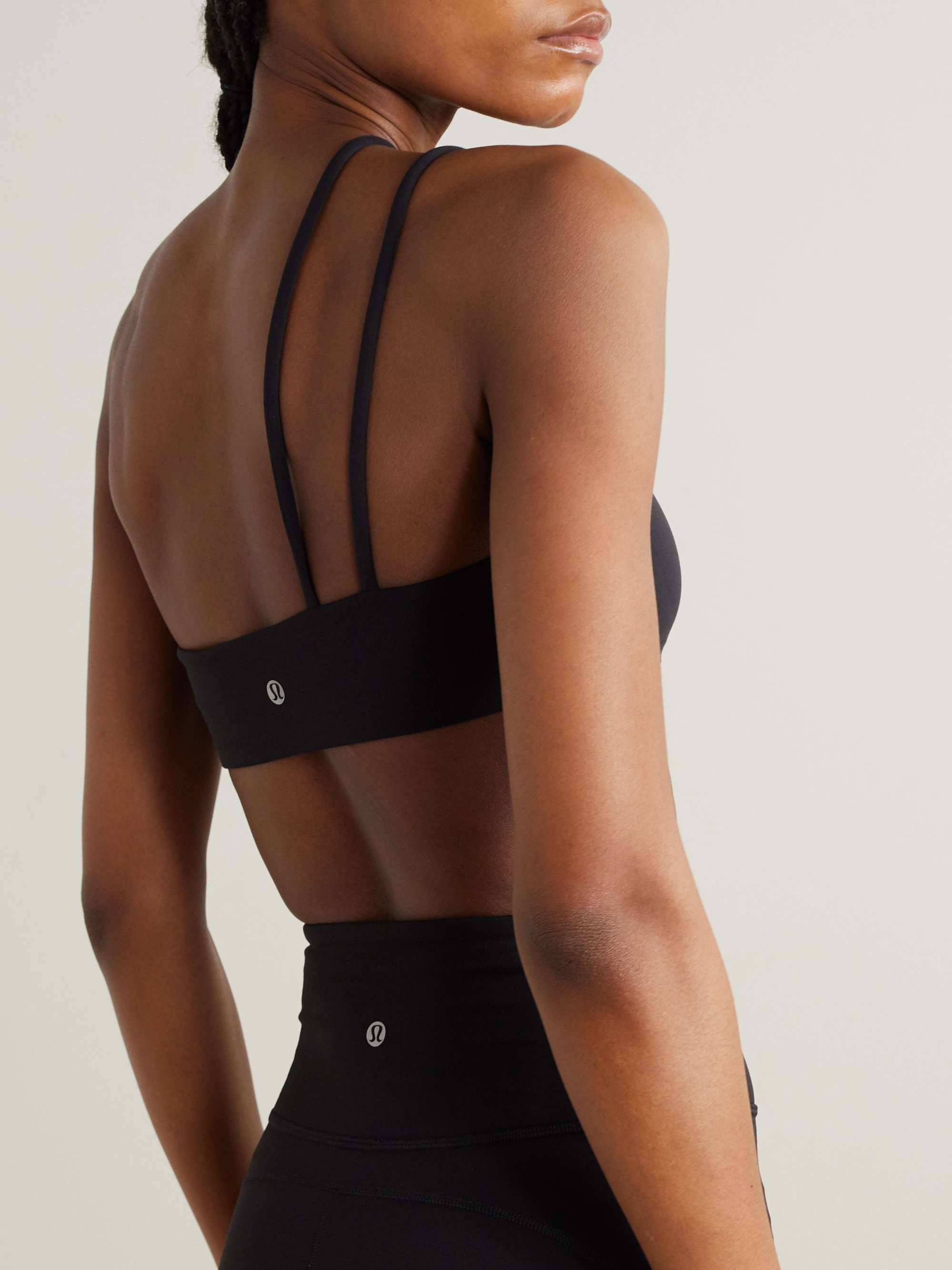 Asymmetric stretch sports bra view