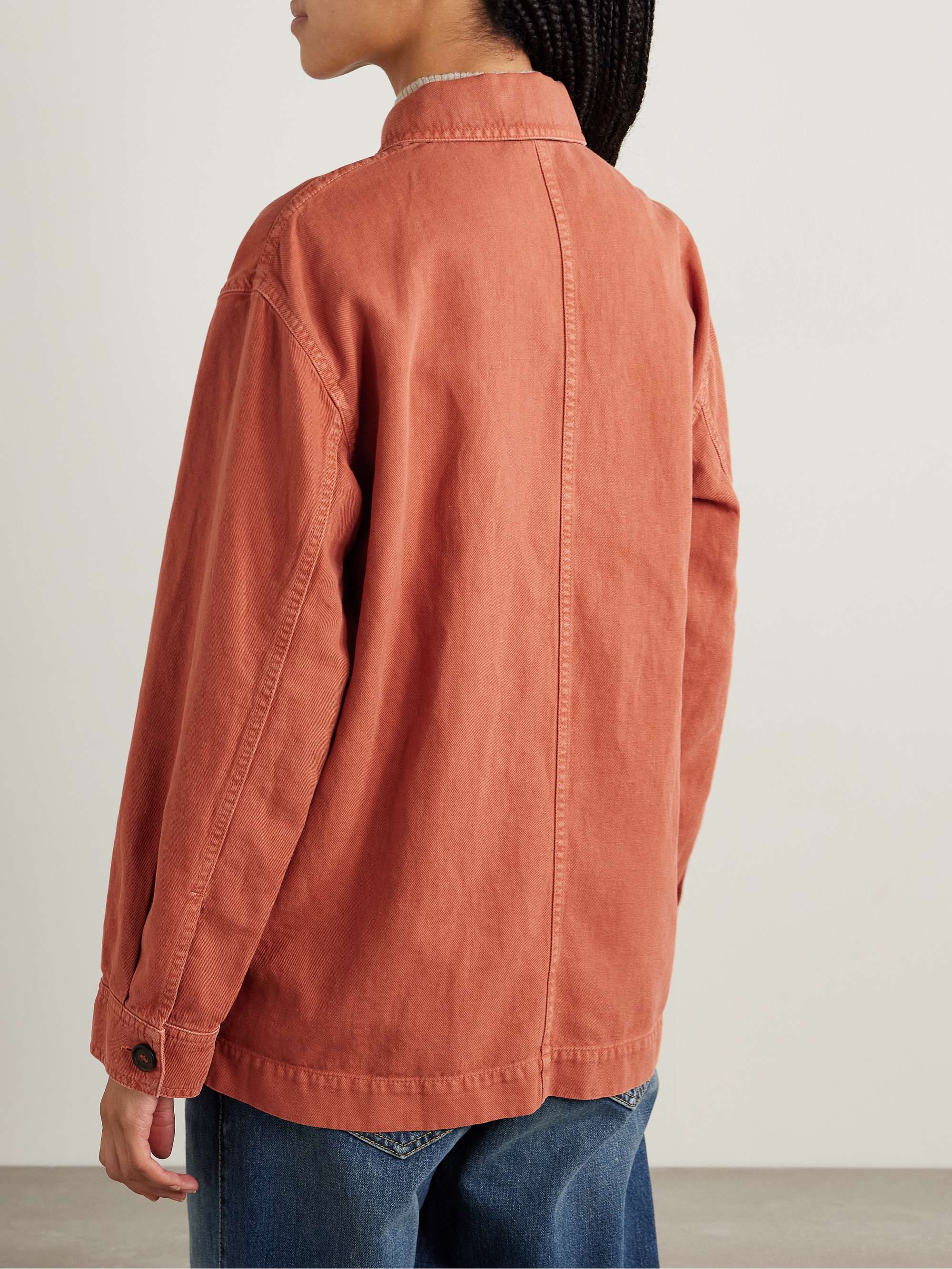 Cotton and linen-blend twill jacket view