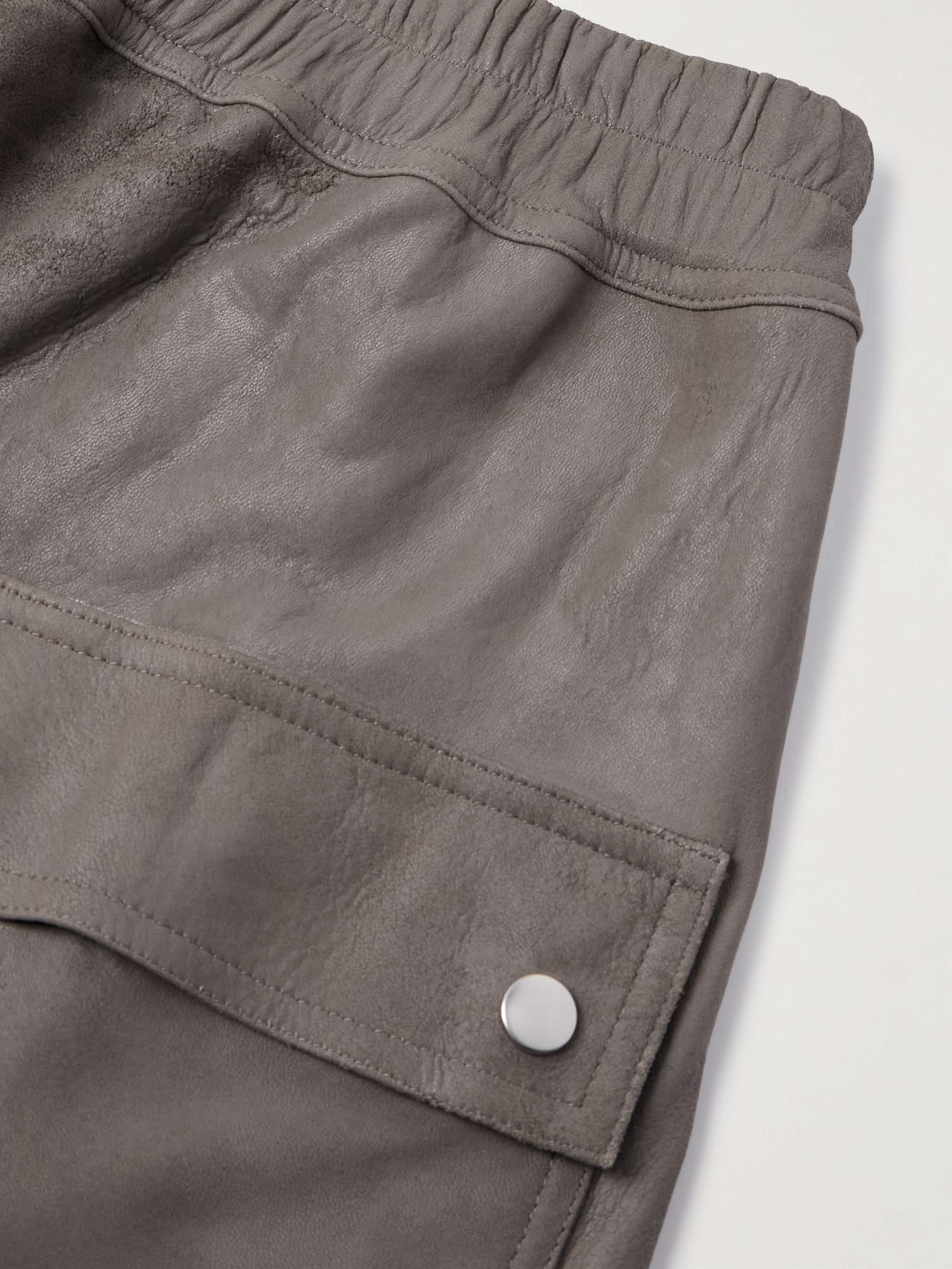 Bella Wide-Leg Leather Drawstring Trousers view