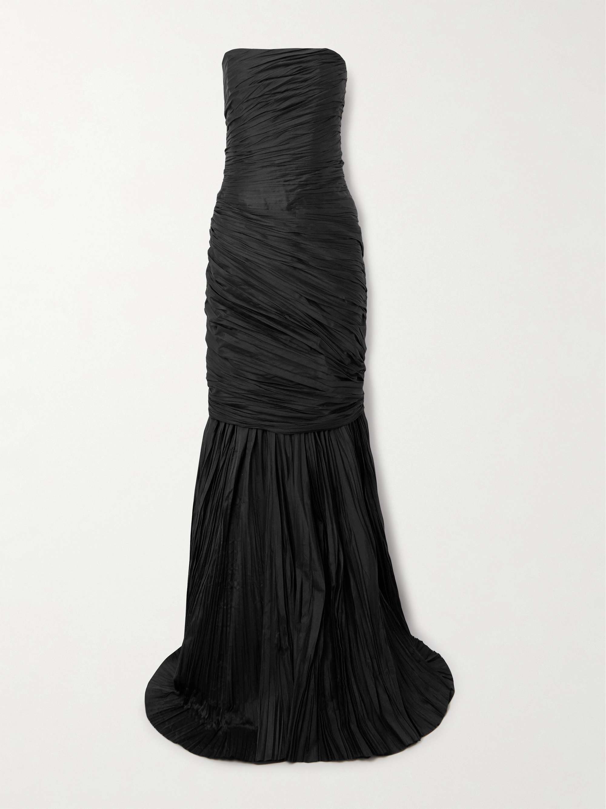 Ruched taffeta gown view