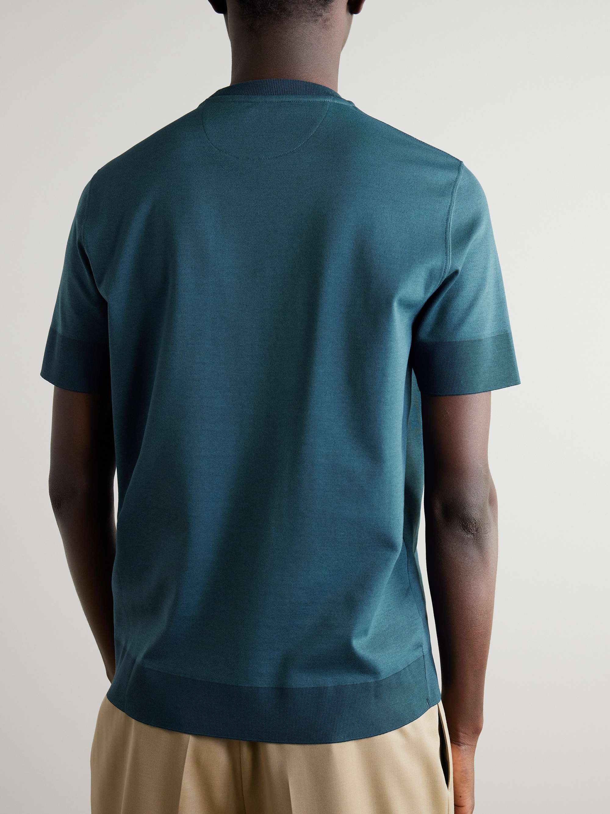 Logo-Embroidered Lyocell-Blend T-Shirt view