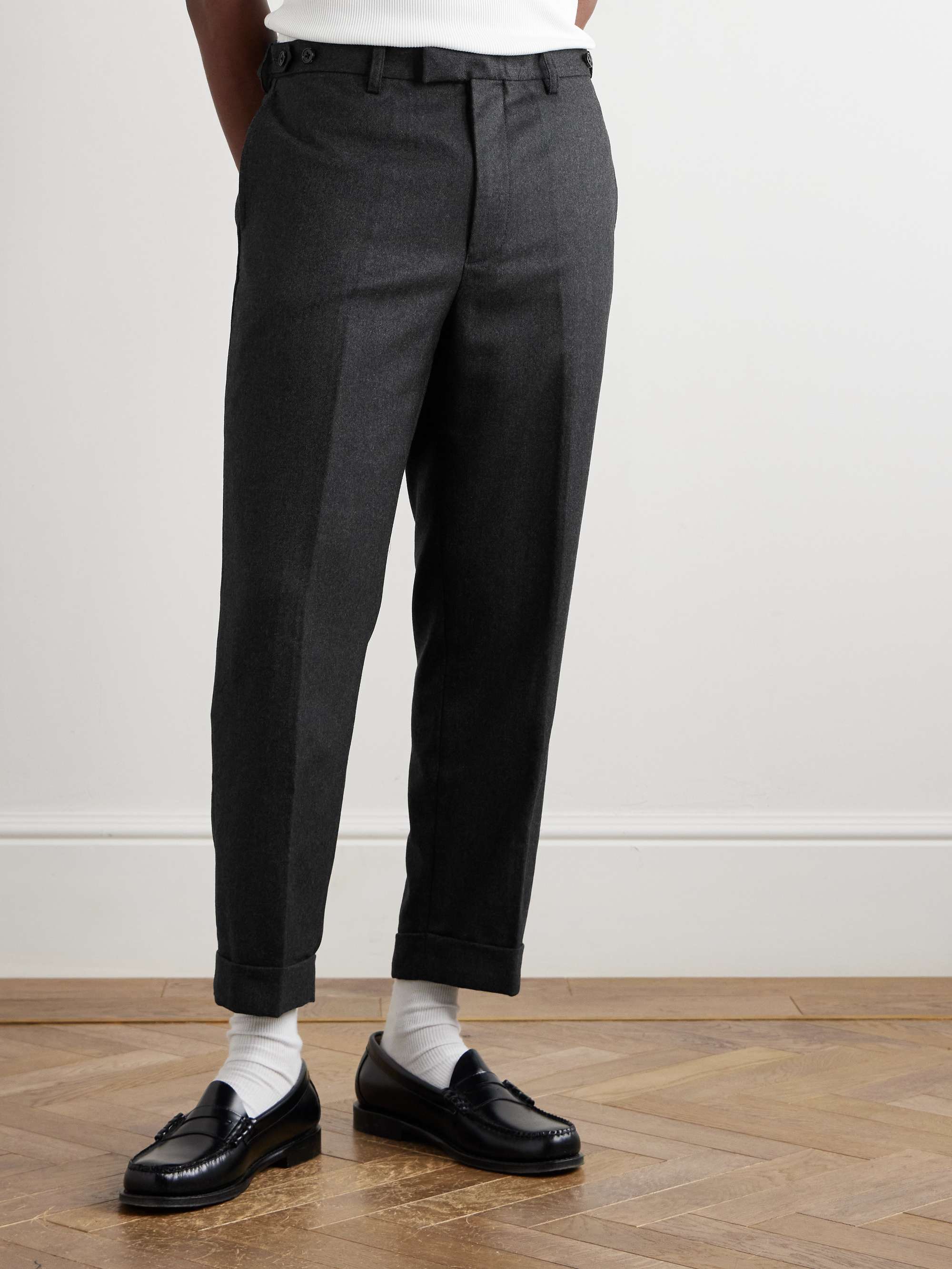 Ivy Cropped Tapered Brushed Wool-Blend Twill Suit Trousers view
