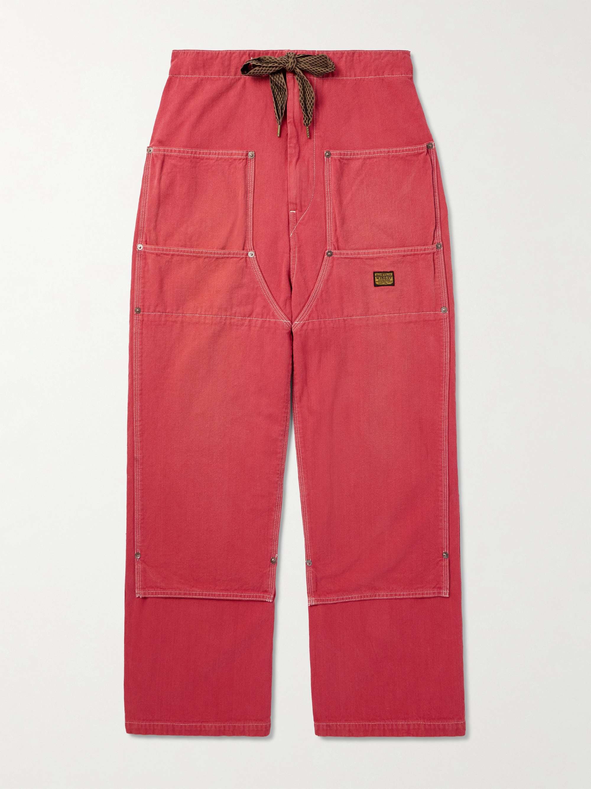 Panelled Cotton-Canvas Drawstring Trousers view