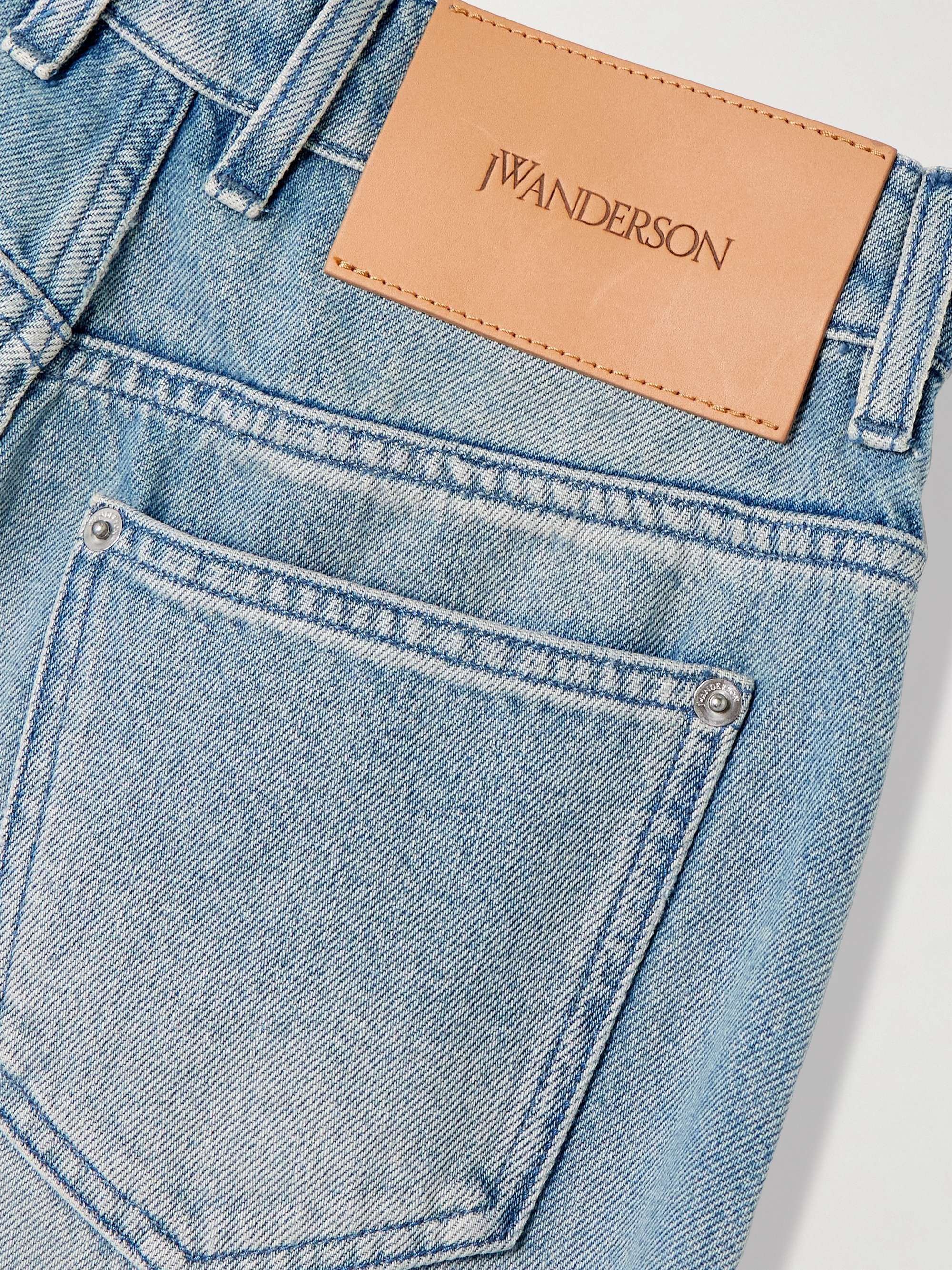Buckled high-rise wide-leg jeans view