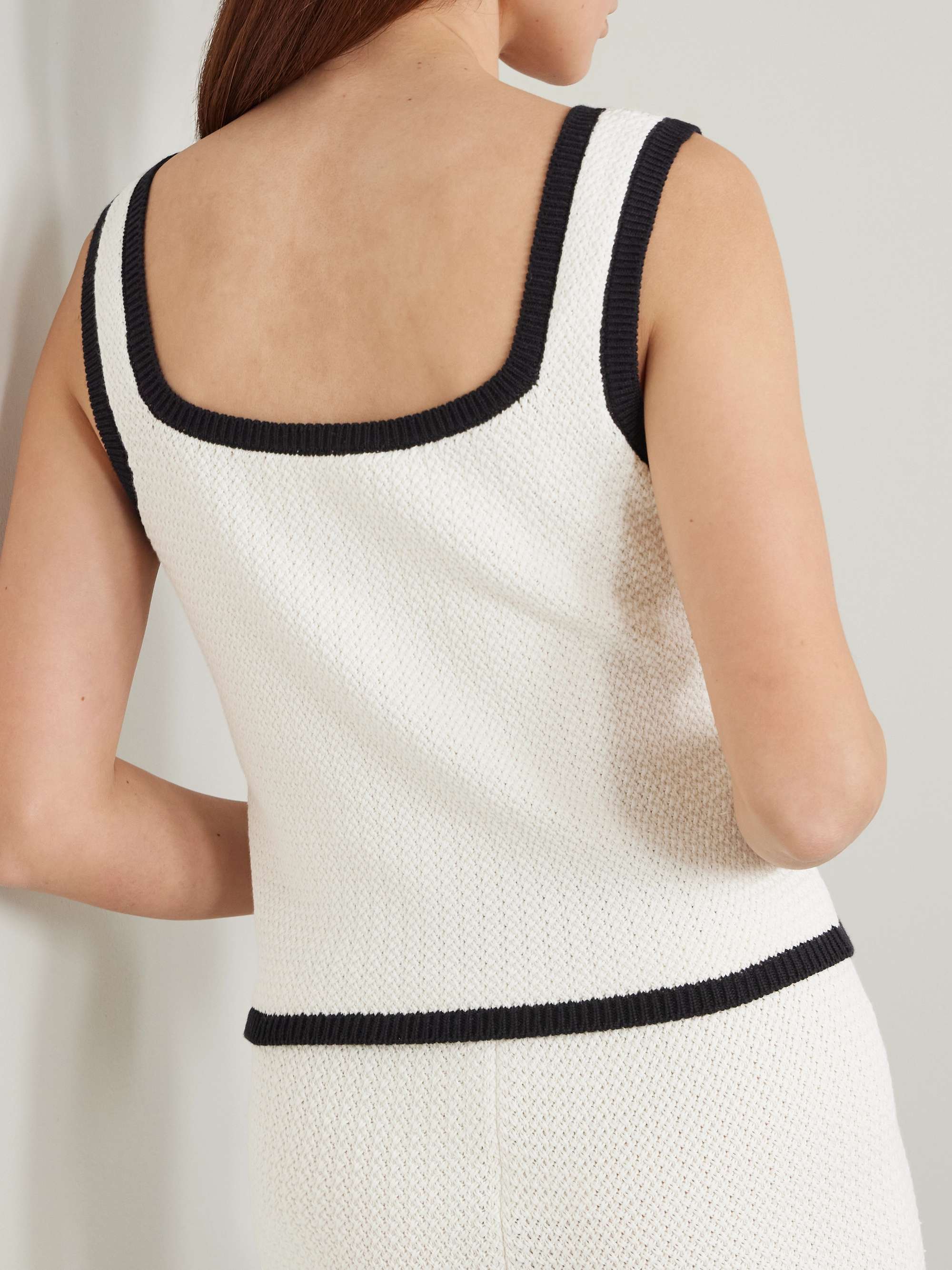 Georgia knitted cotton top view