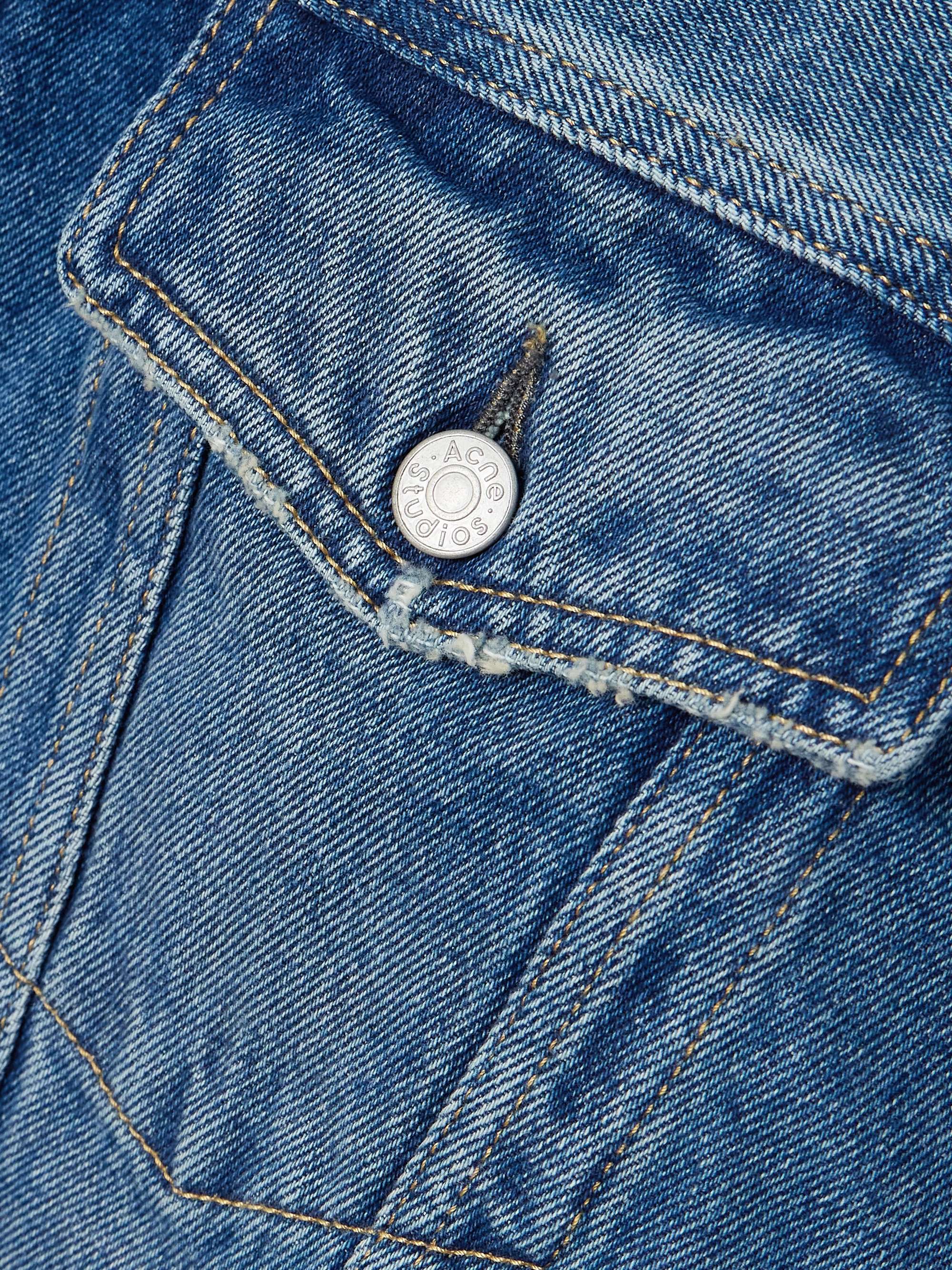 Distressed denim jacket view