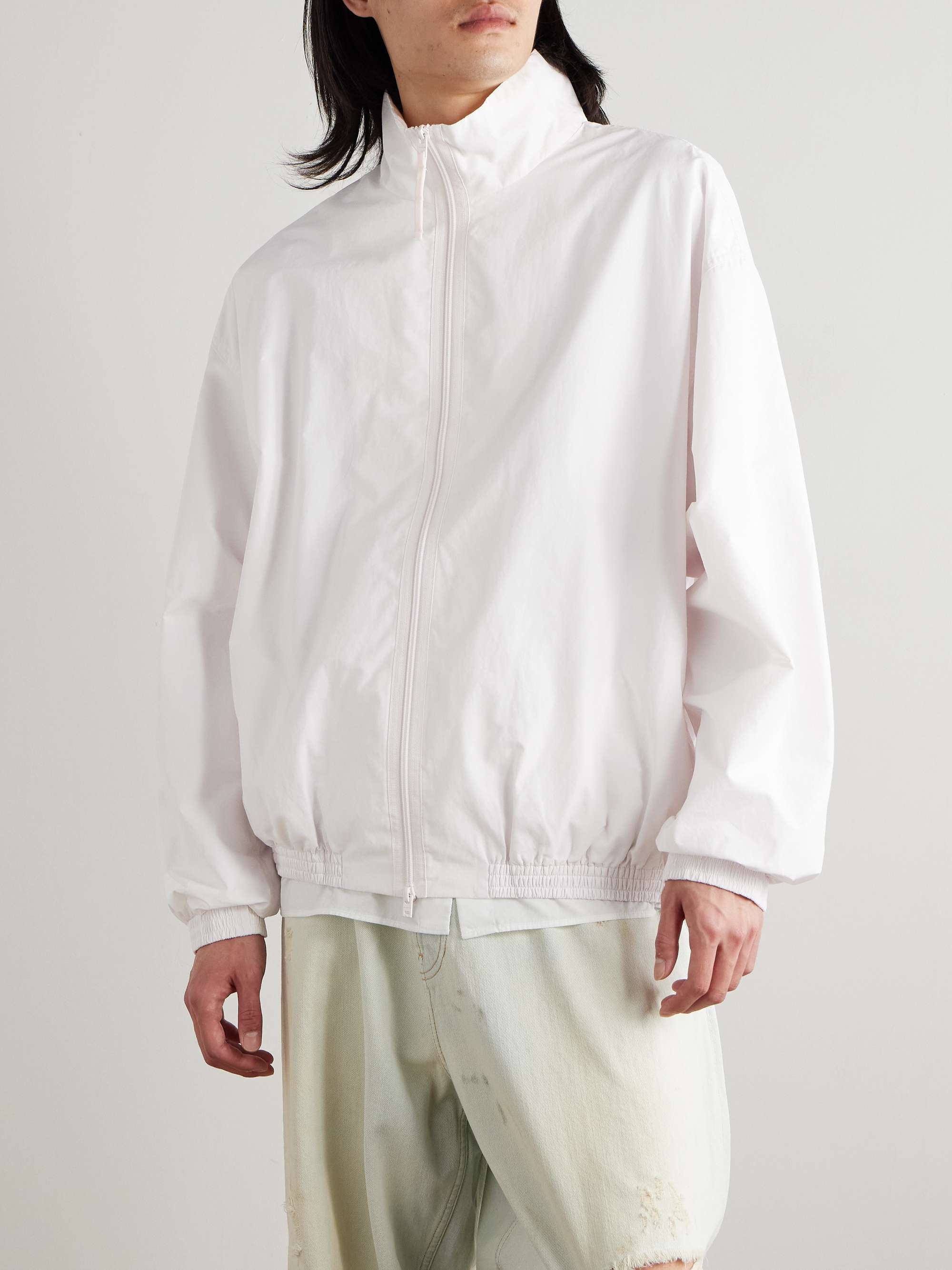 Olandios Logo-Embroidered Cotton and Nylon-Blend Bomber Jacket view