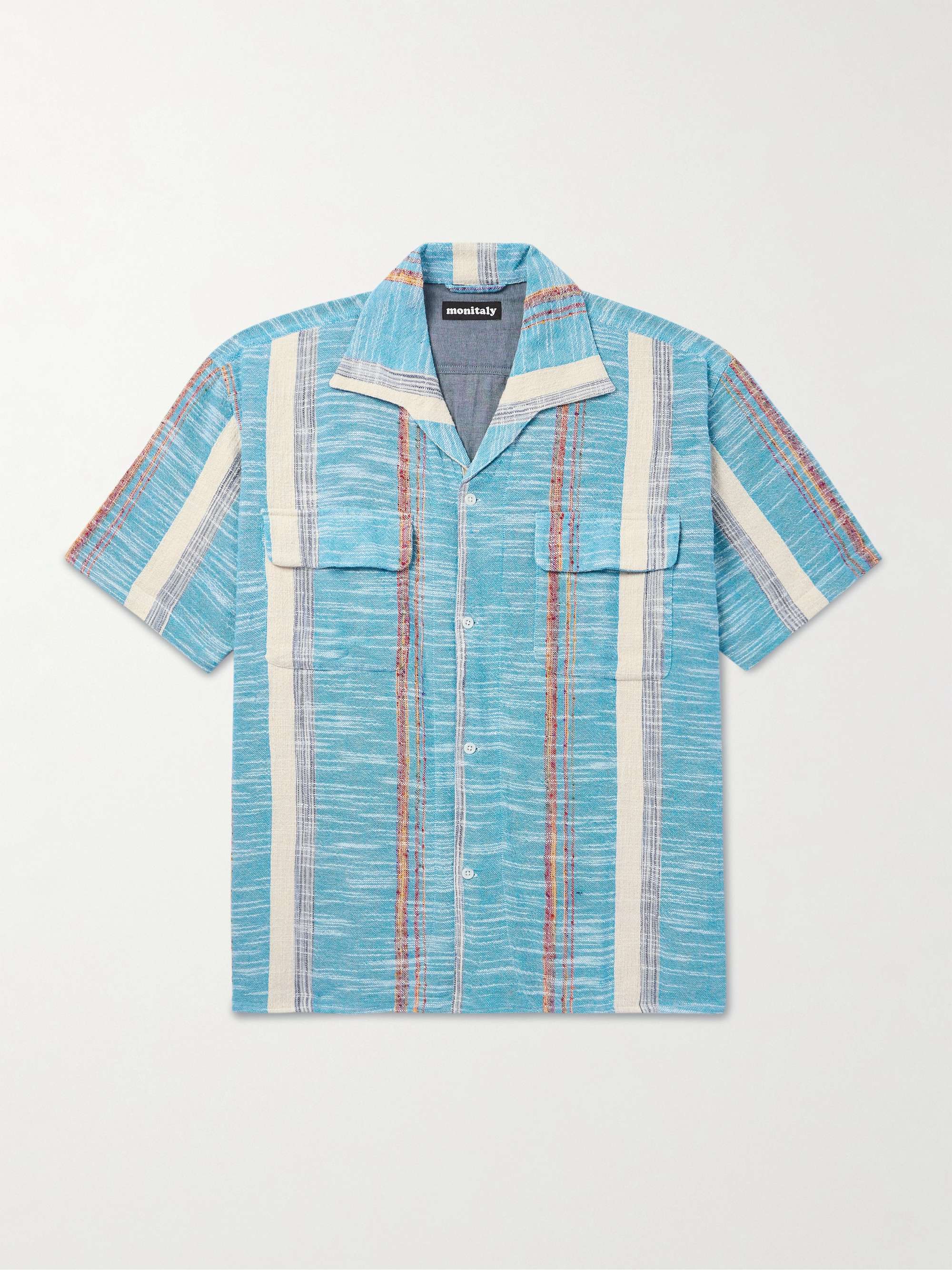 50s Milano Camp-Collar Cotton-Jacquard Shirt view