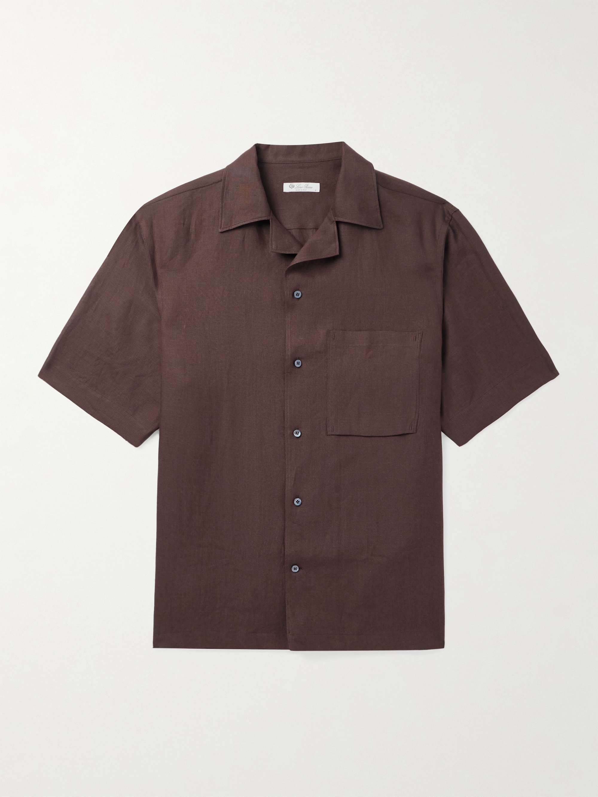 Federico Camp-Collar Linen Shirt view