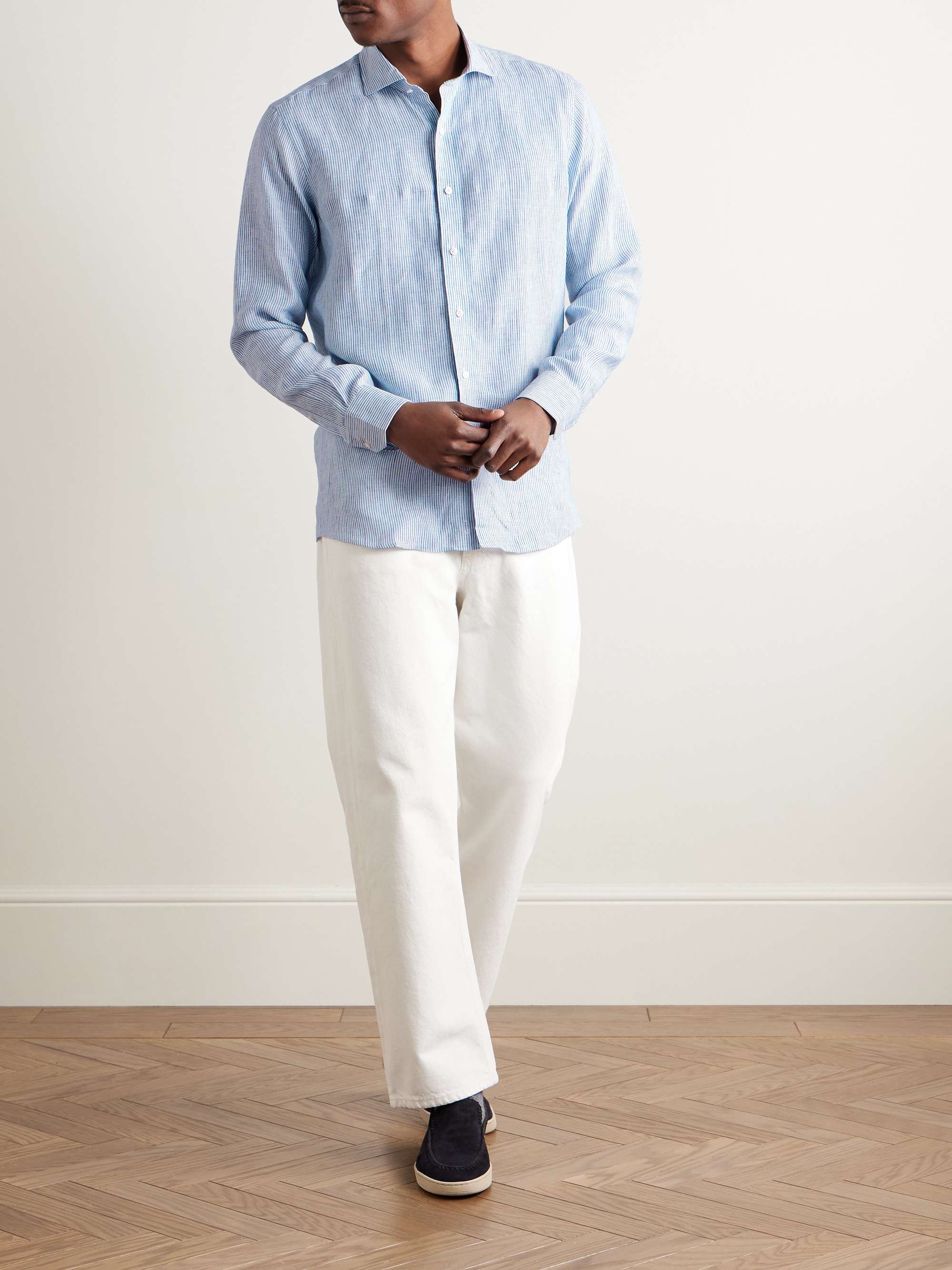 Astino Striped Linen Shirt view