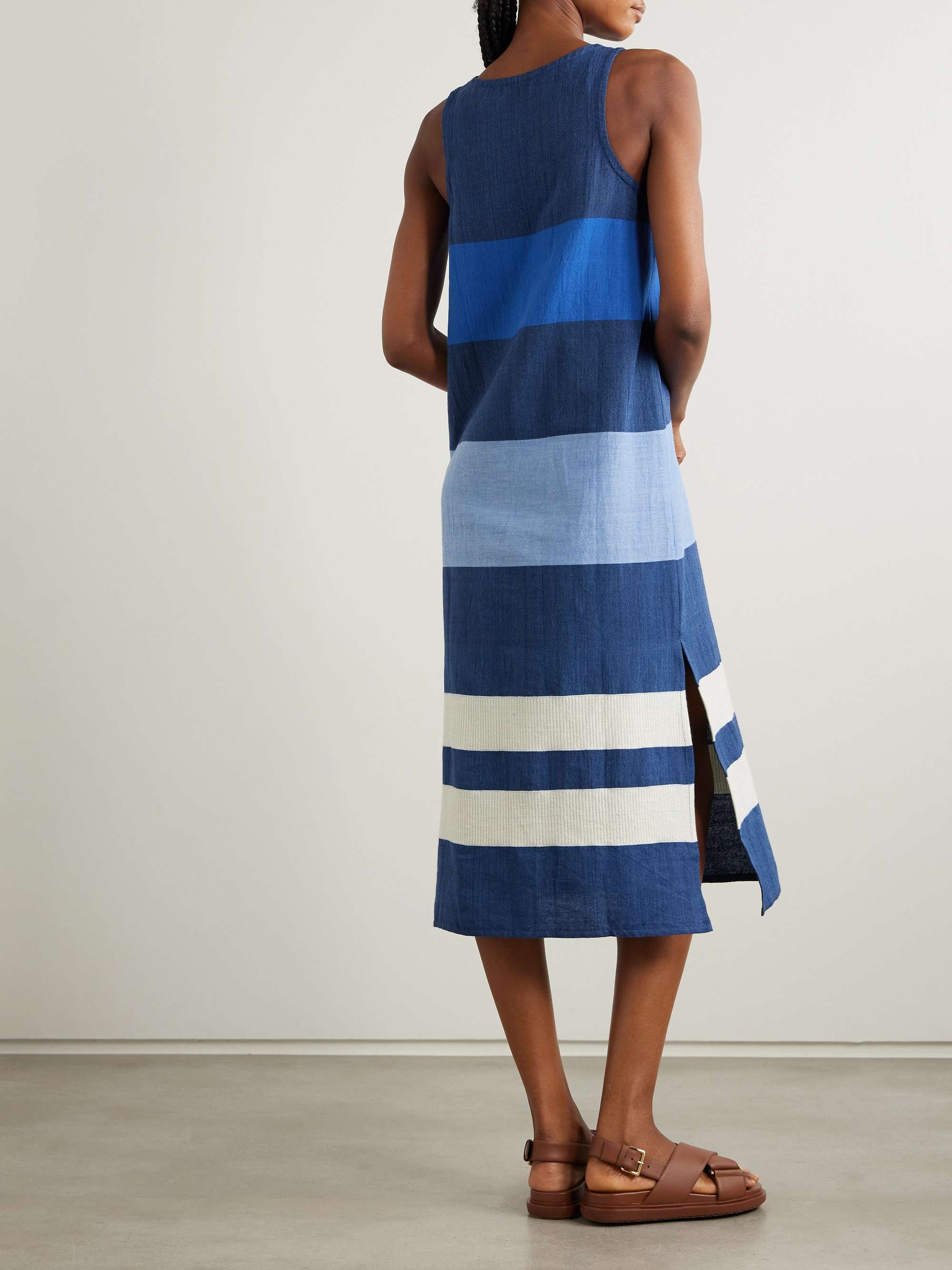 Lilian striped cotton midi dress view
