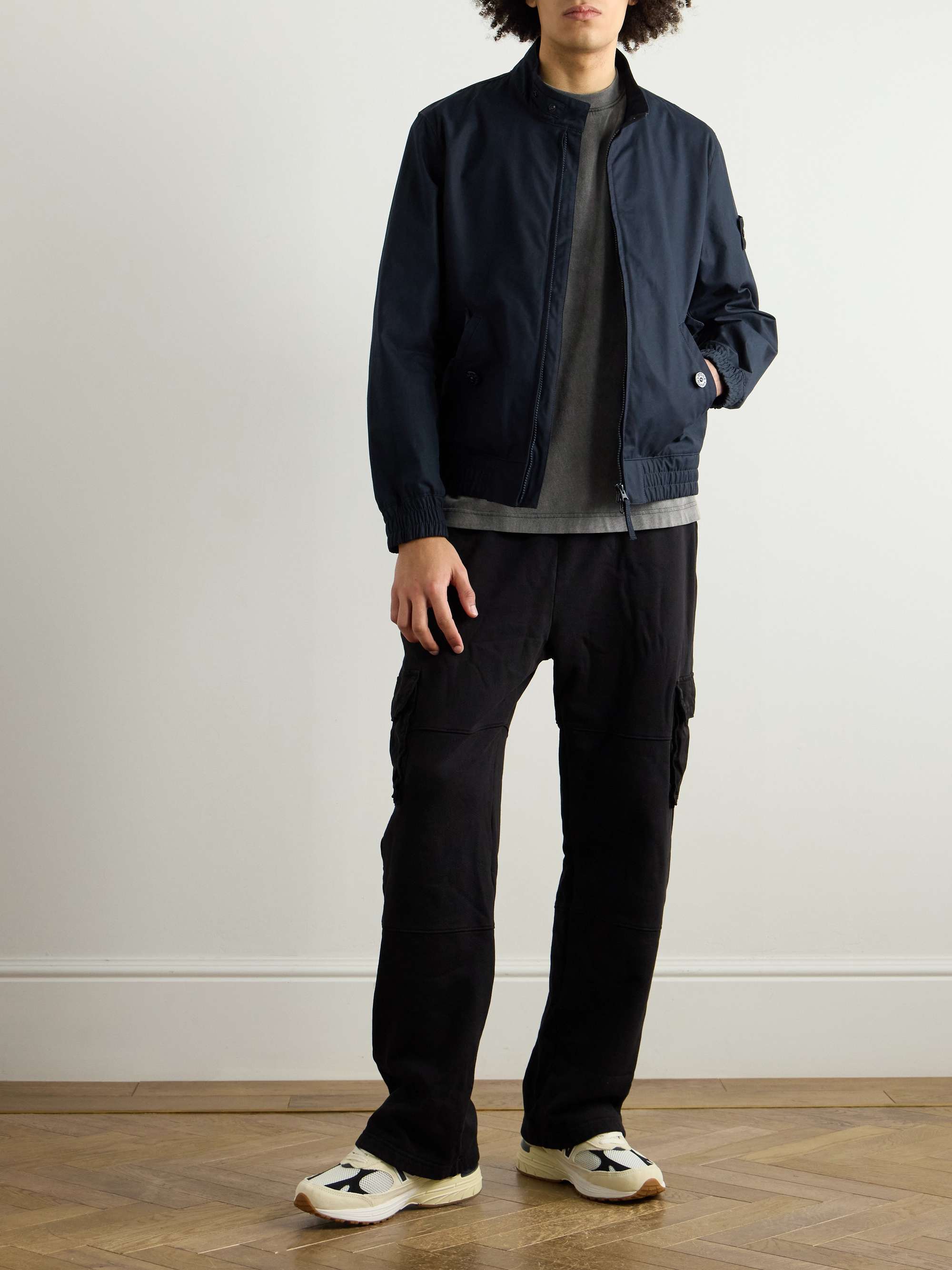 Ghost Logo-Appliquéd Organic Cotton-Canvas Bomber Jacket view