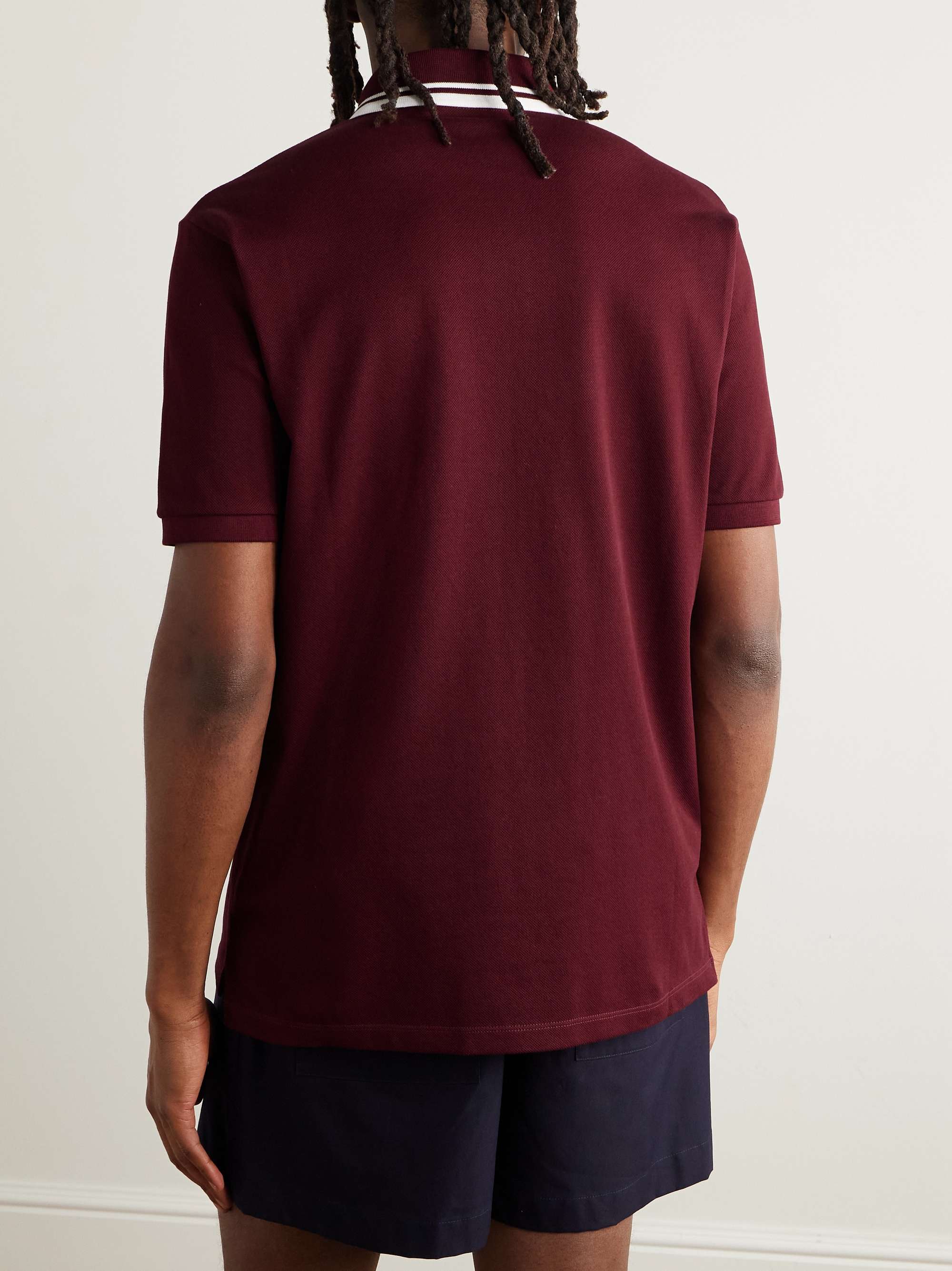 Lido Logo-Embroidered Stretch-Cotton Piqué Polo Shirt view
