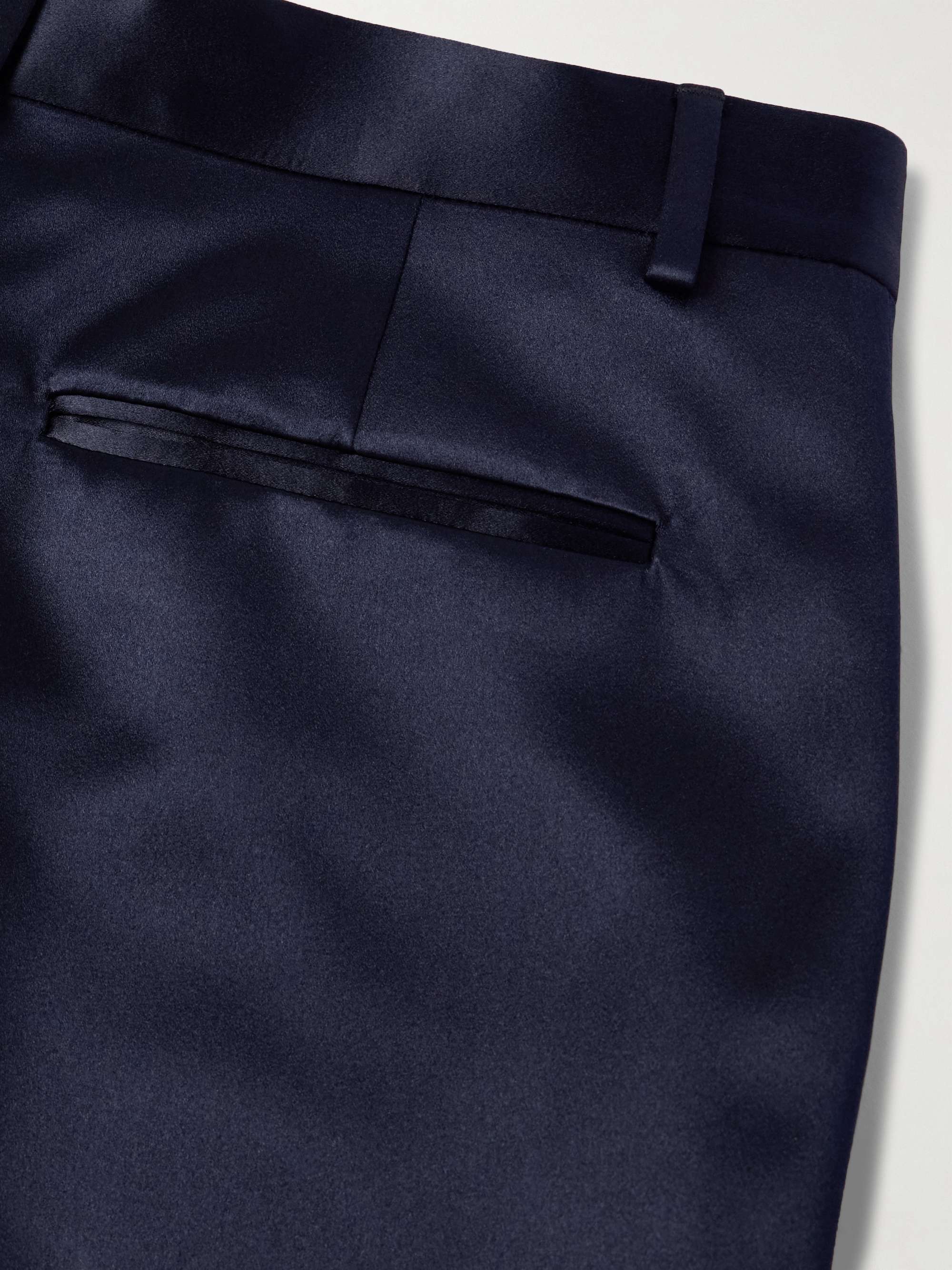 Tapered Silk-Satin Trousers view