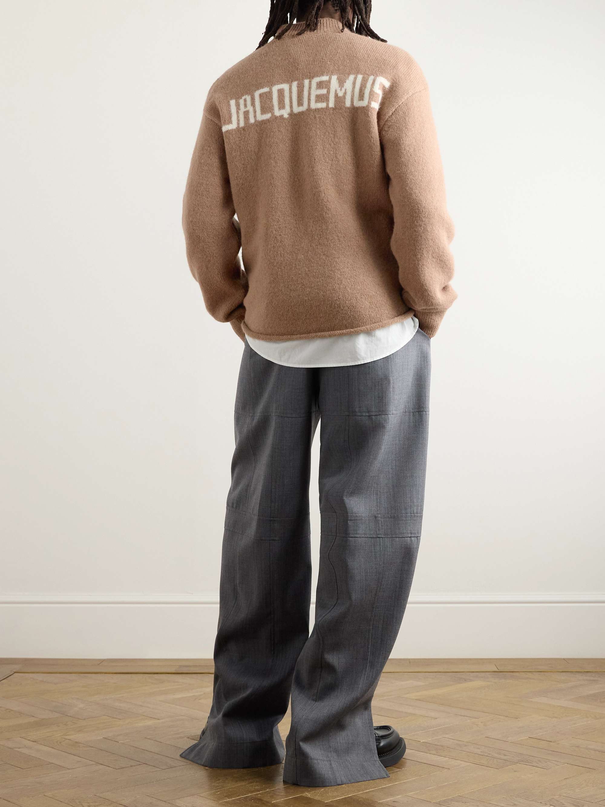Logo-Jacquard Alpaca-Blend Sweater view