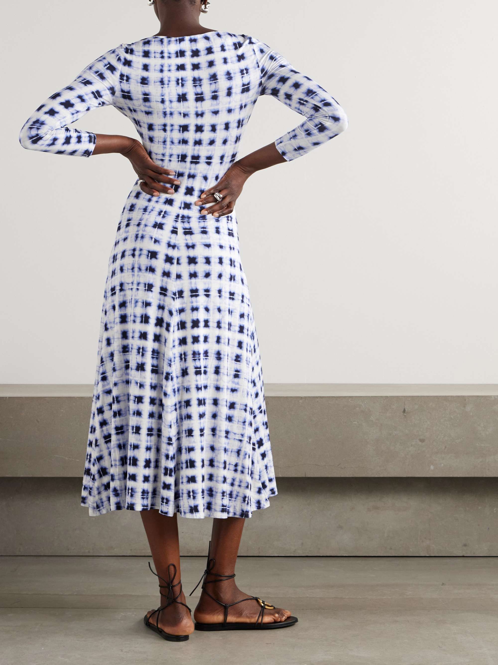 Jen printed stretch-jersey midi dress view